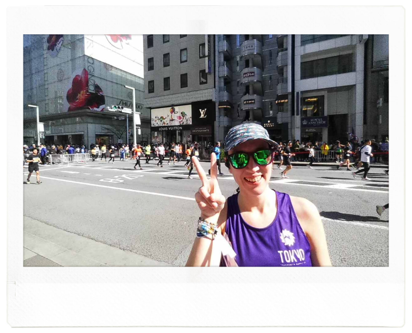 The main reason for the trip!  Chani killed it on the Tokyo Marathon despite being sick and not training for a month prior