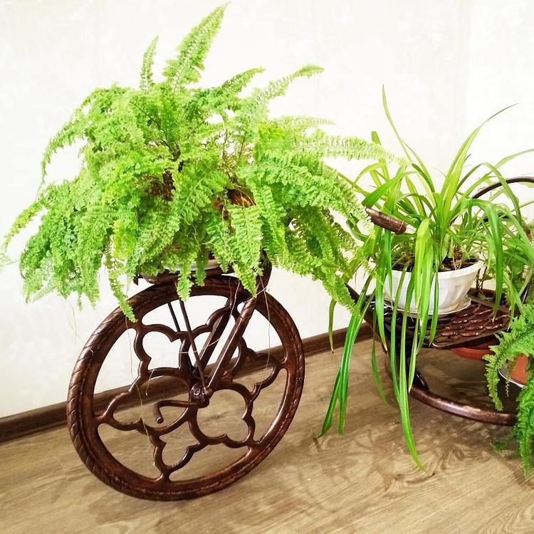 Bicycle flower stand, by Oleksandr Tyndyk