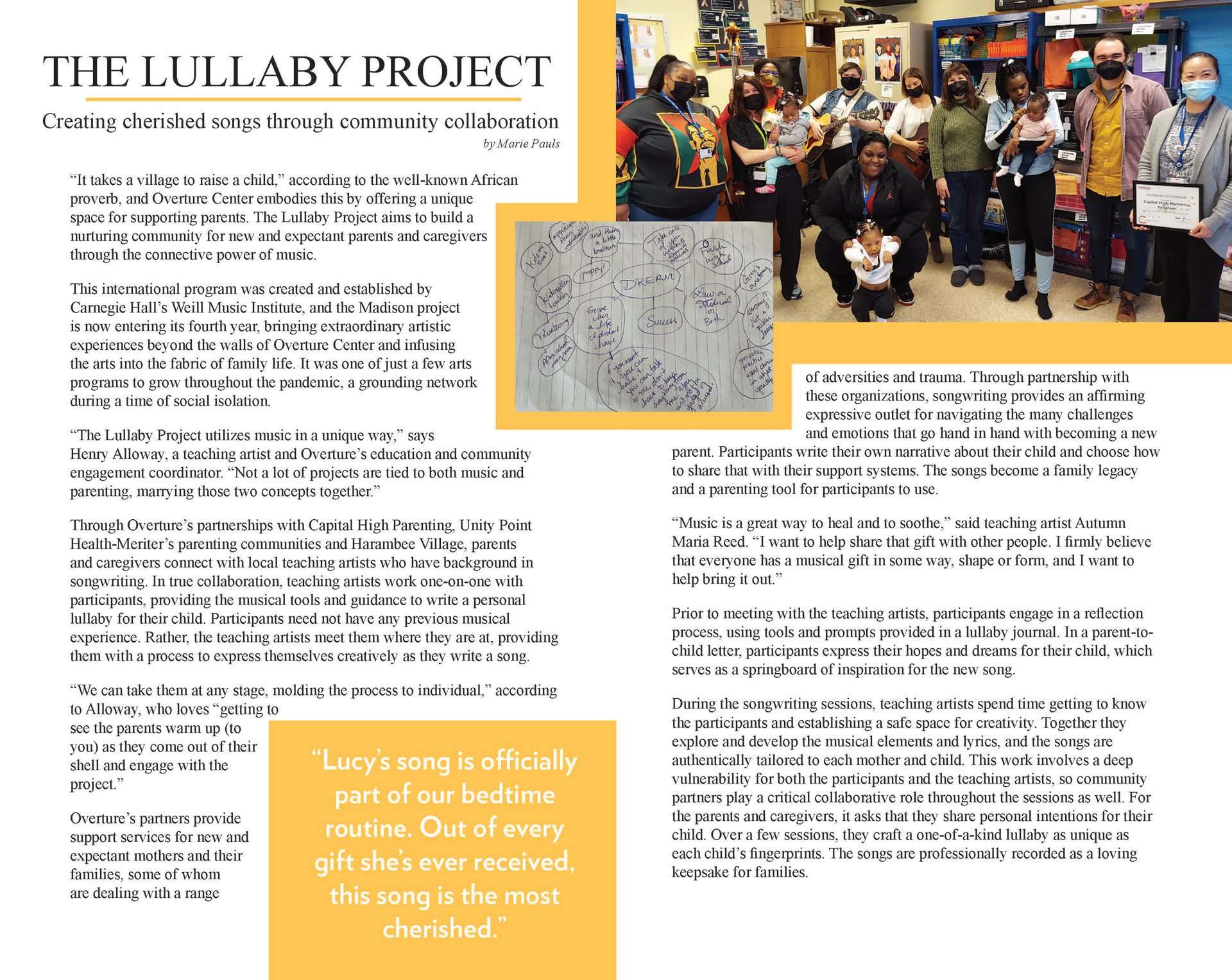 3 page article spread
