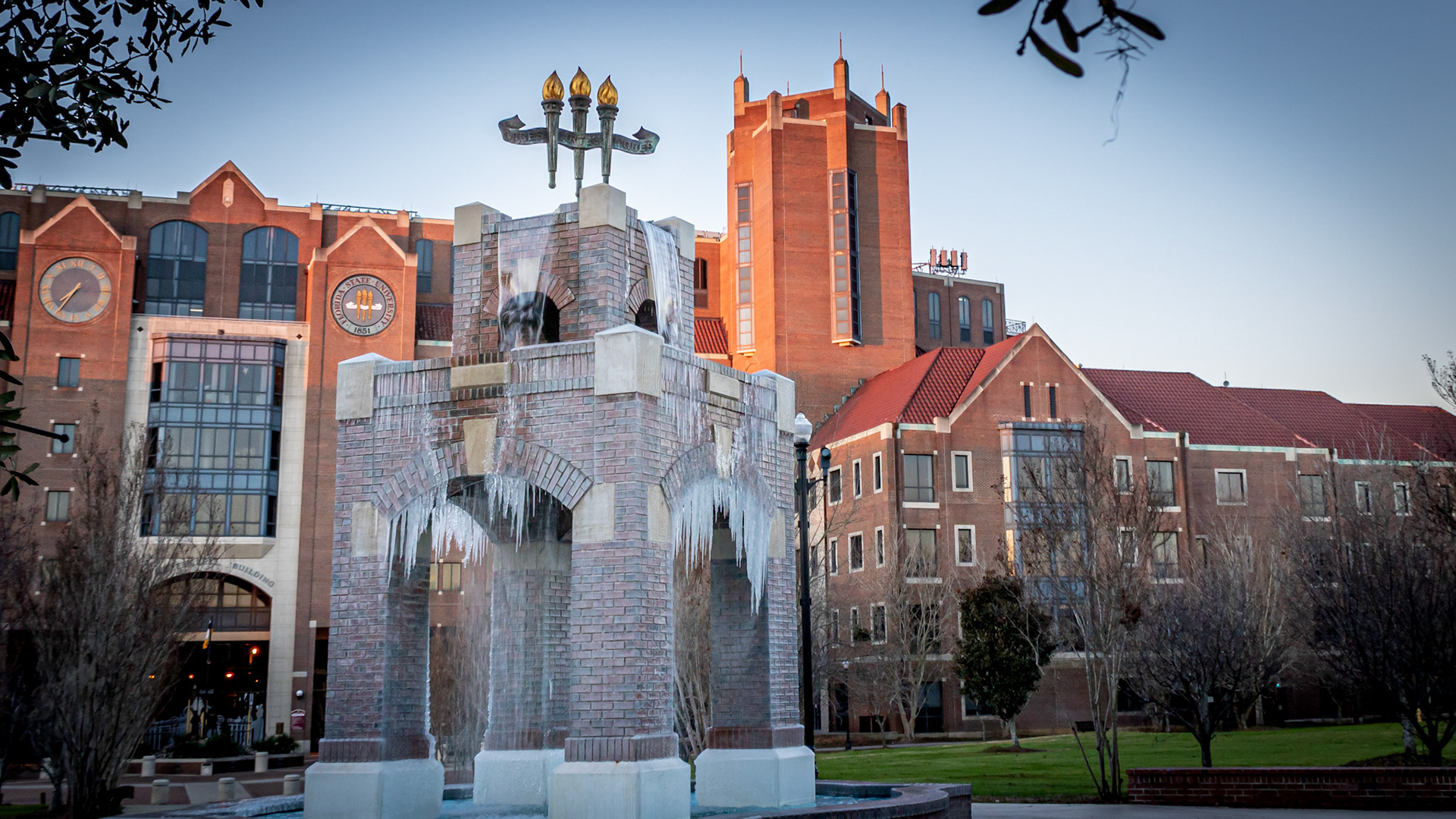 Frozen Fountain at Doak Campbell Stadium