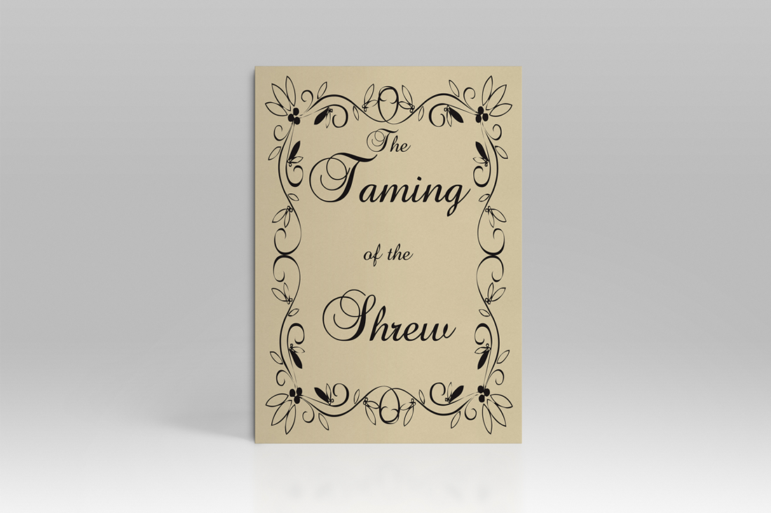 My design concept for Taming of the Shrew