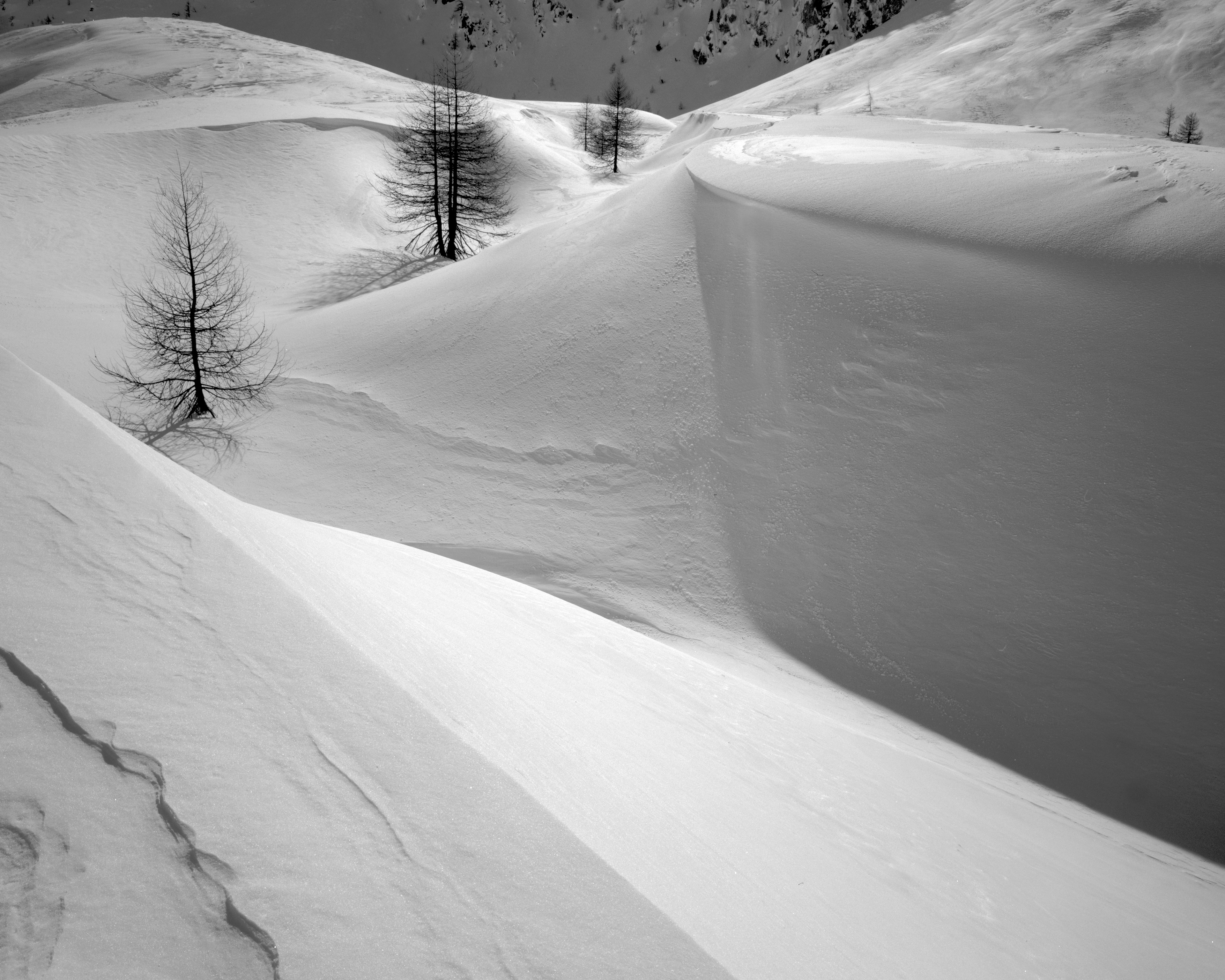 Valle Maira d'inverno - Ilford Delta 100 4x5