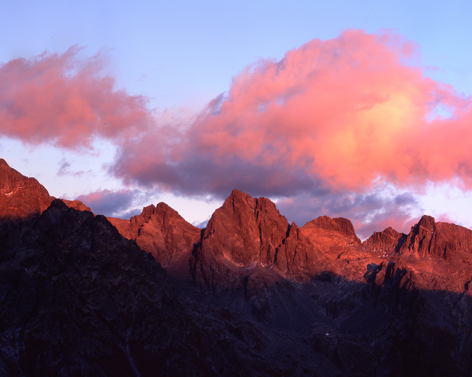 Valle Gesso tramonto - Fuji Velvia 50 4x5