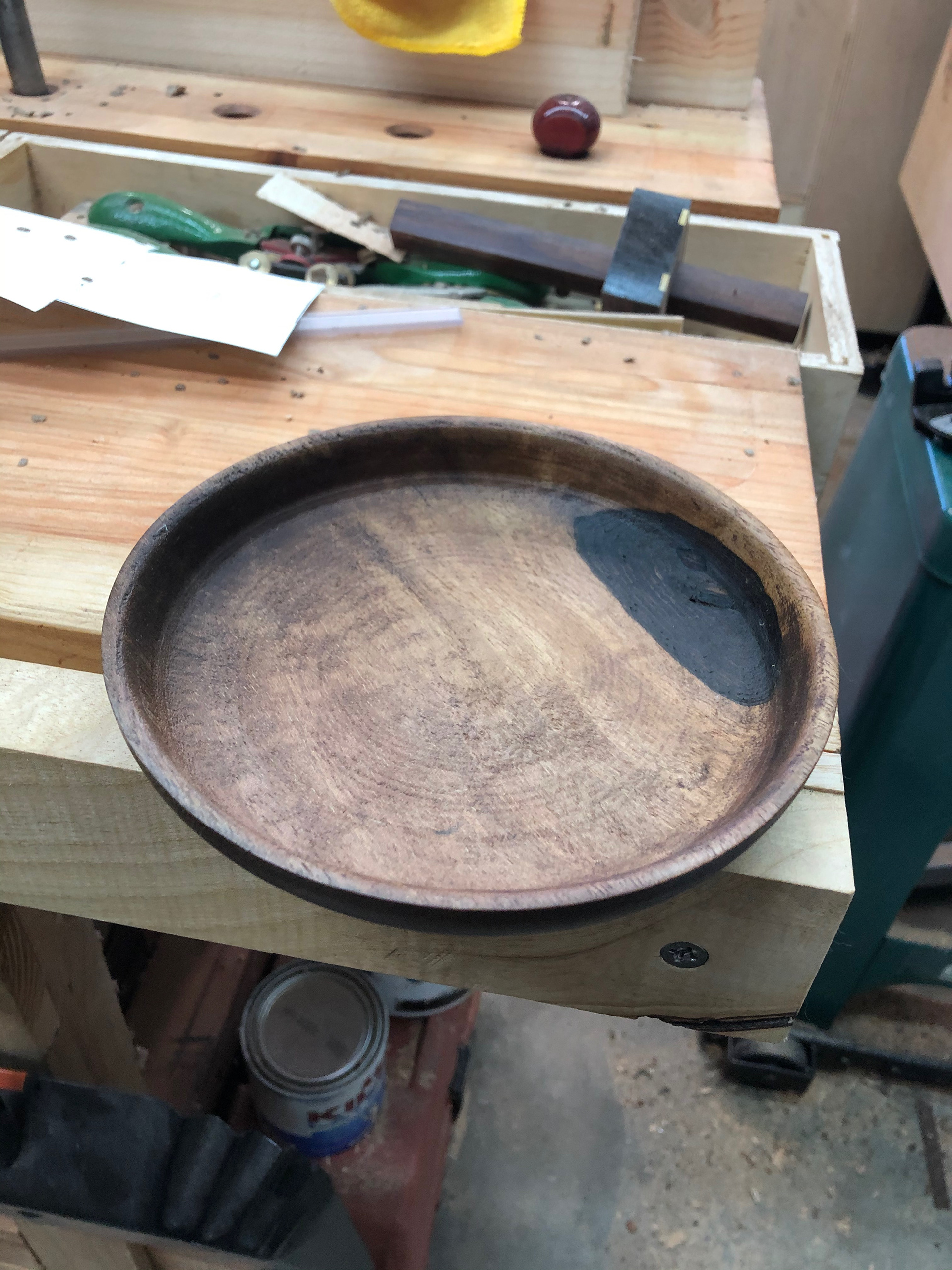 Walnut turned tray