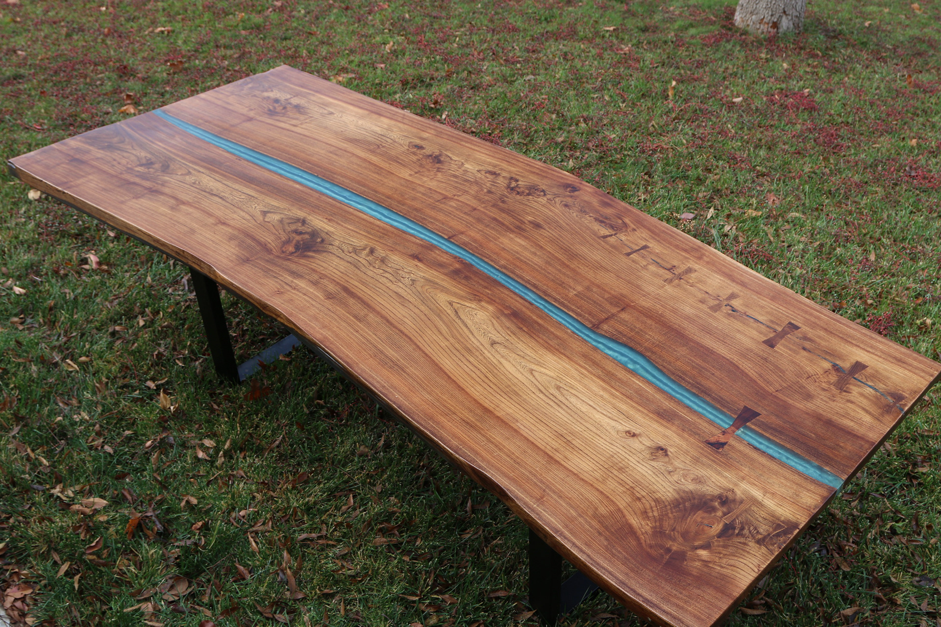 American Elm and Resin River table