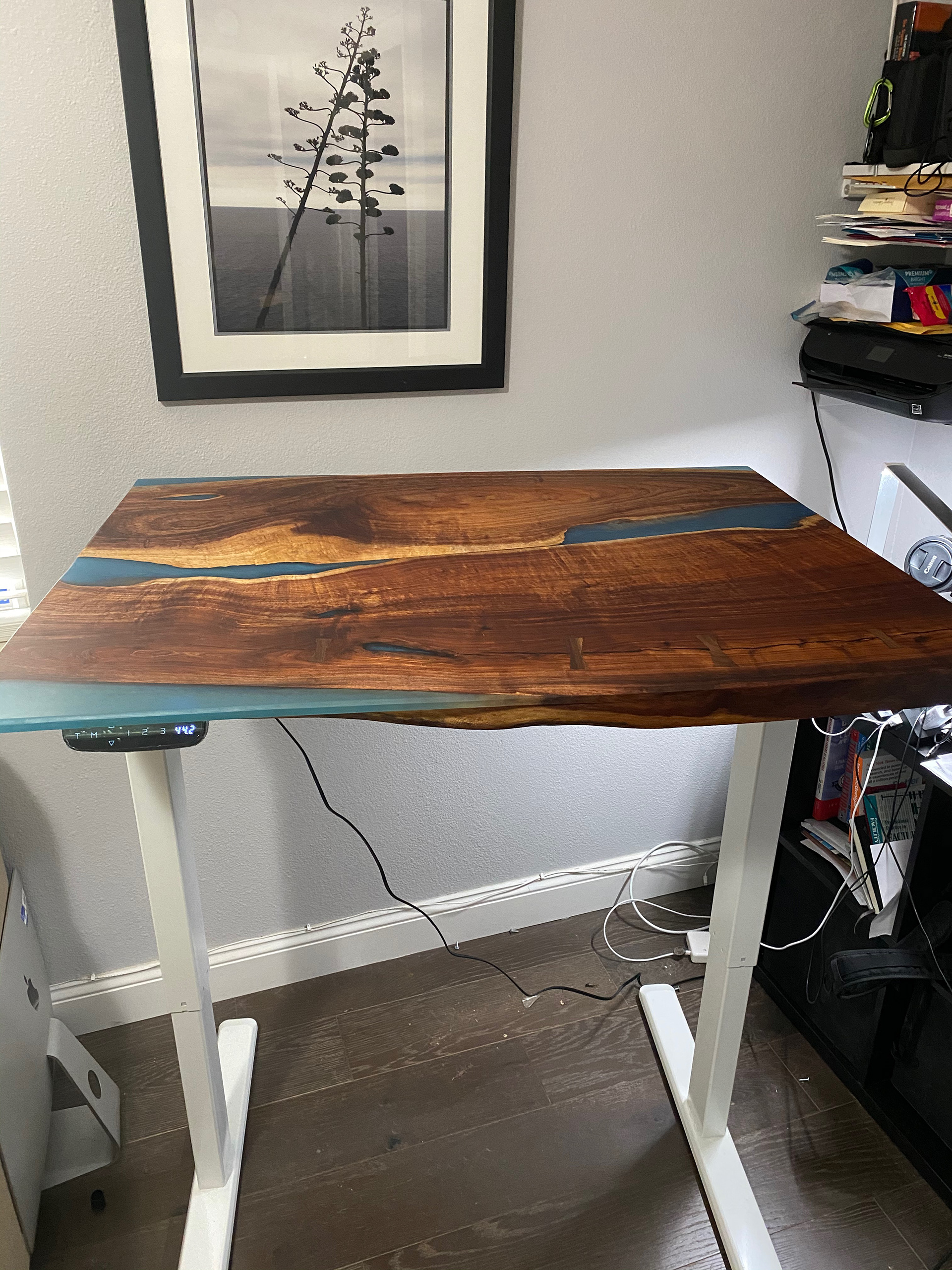 Apricot/ Resin River desk