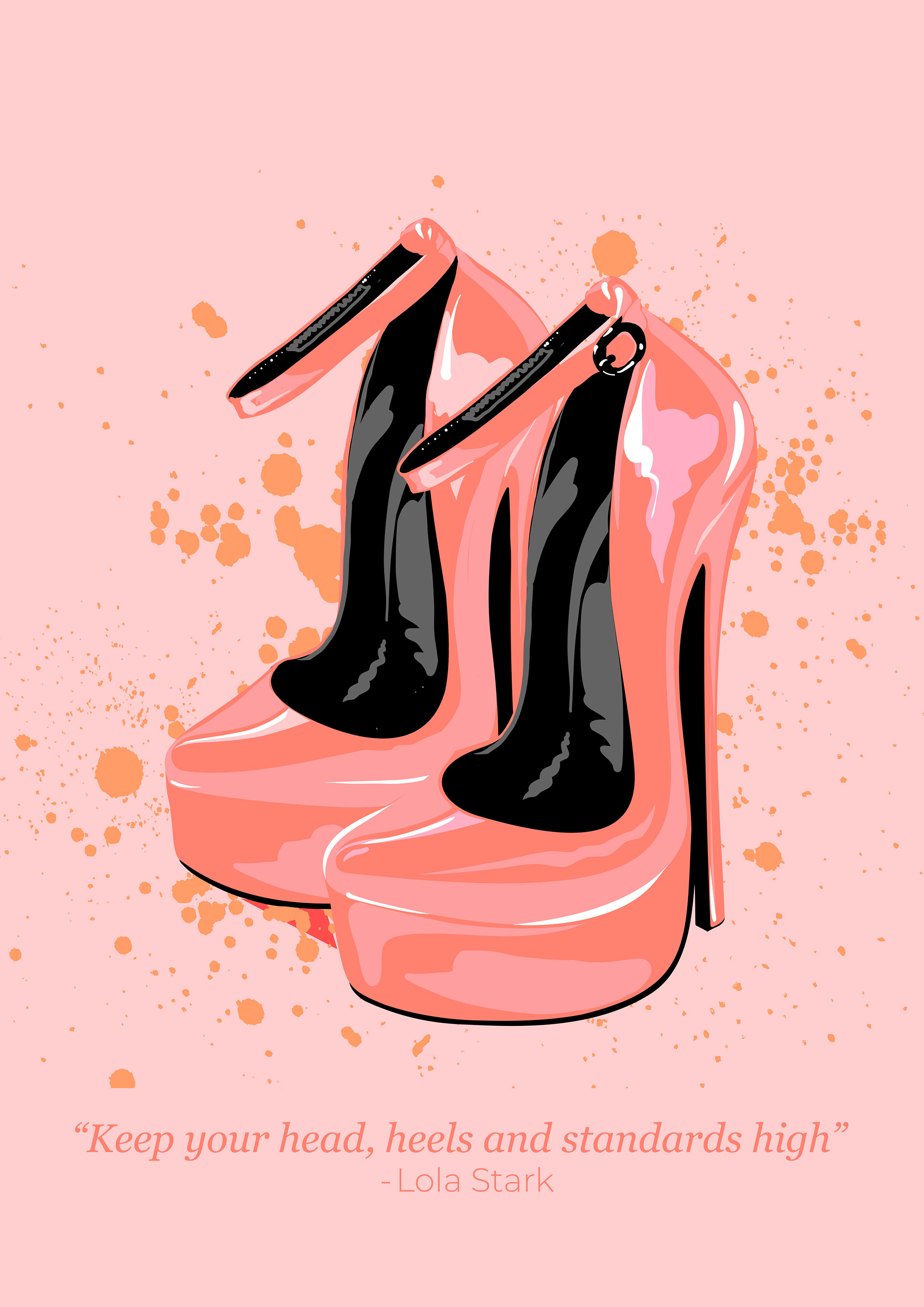 Courtesan 'Flamingo' A3 Print