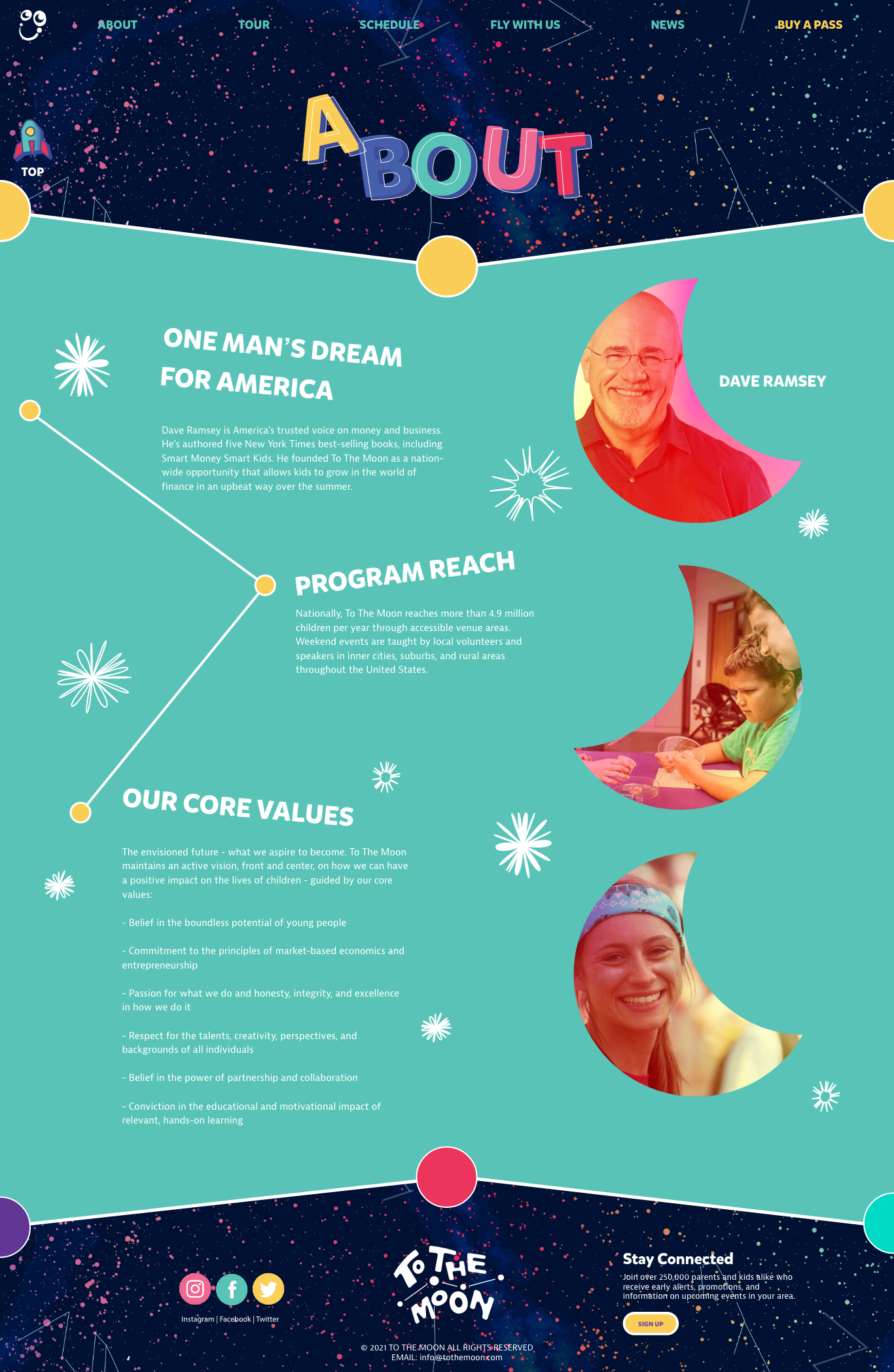 Check the About page to learn what To The Moon’s vision is for America.