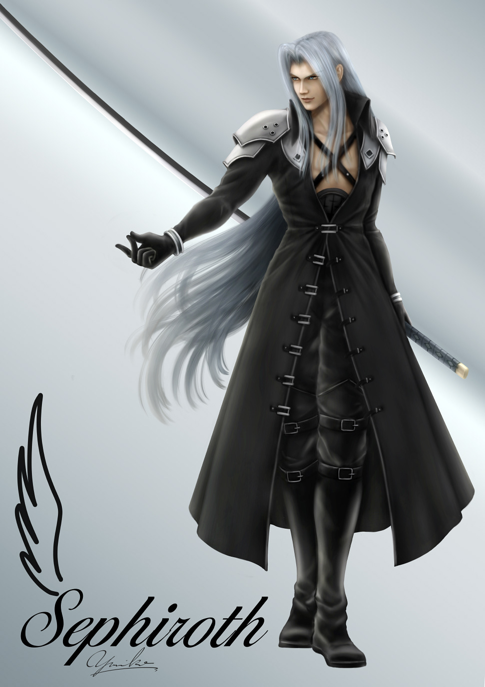 Sephiroth (Final FantasyⅦ pose image from Smash Brothers)