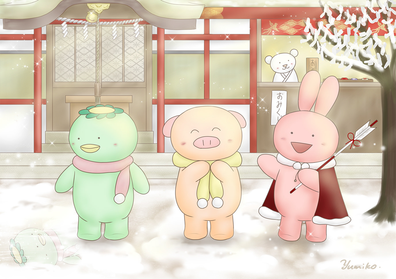 Hatsumoude (The first visit to a shrine.)