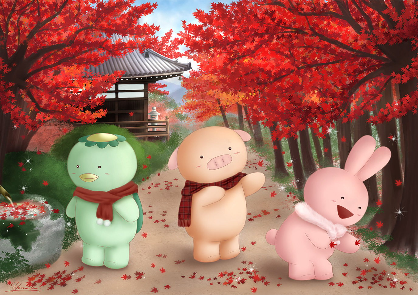 Autumn Leaves  (The autumn leaves are so beautiful in Japan.)