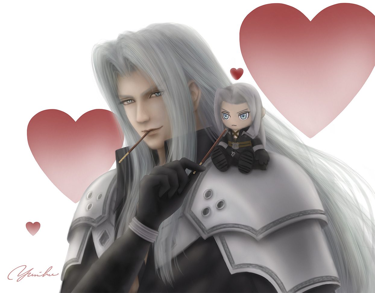 Sephiroth & Pocky　(ポッキーの日用に描いたけれど間に合わなかった)