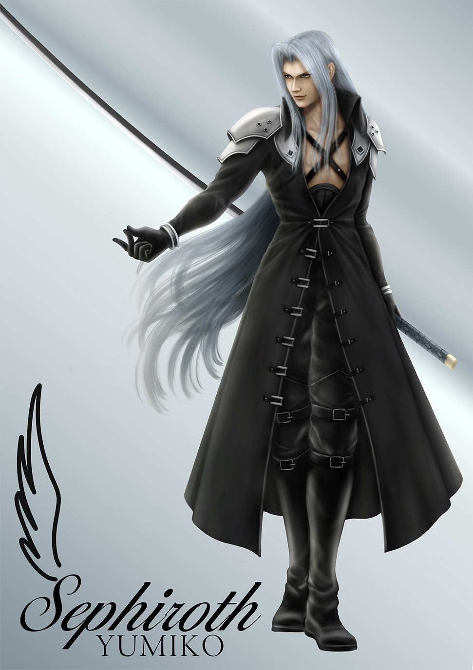 Sephiroth セフィロス (Final FantasyⅦ pose image from Smash Brothers)