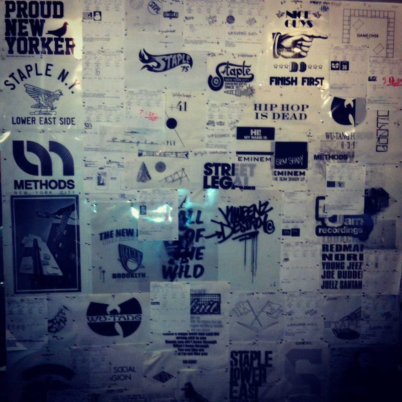 "Wall of Film Seps" at Staple Store Anniversary