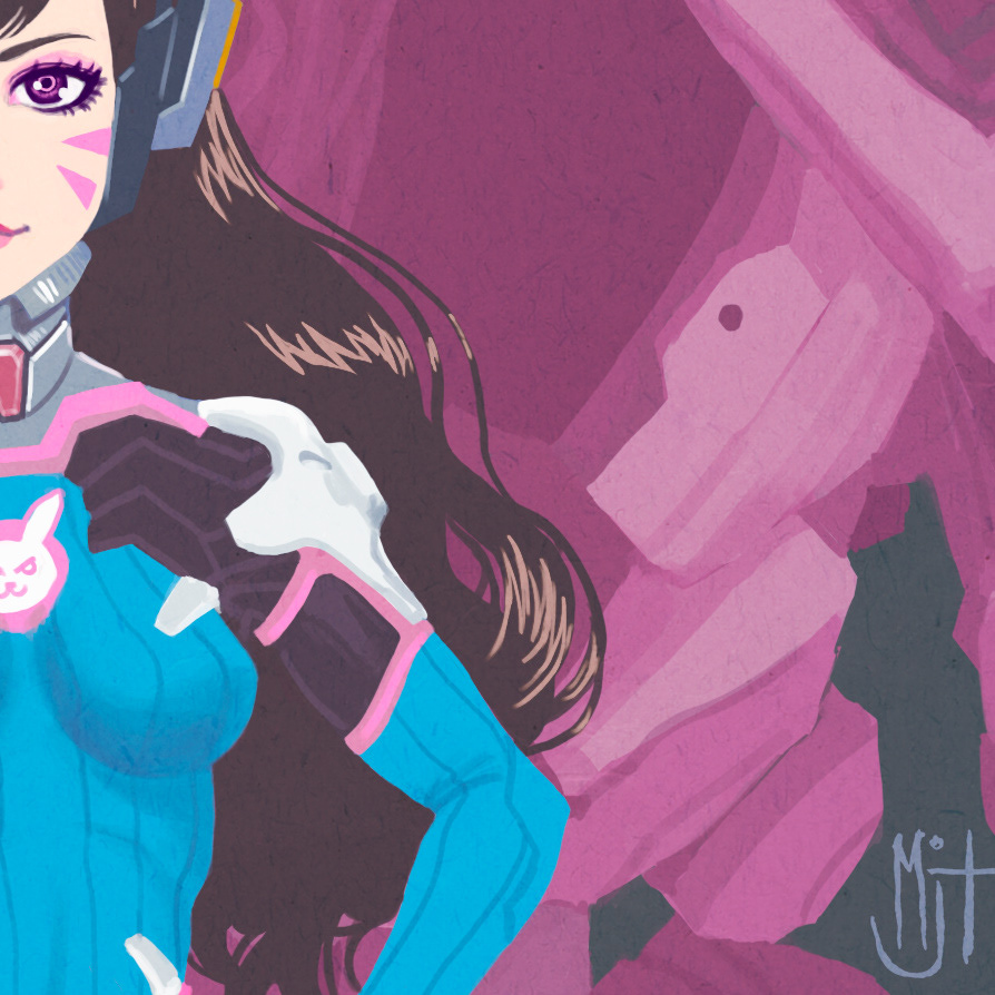 MJT Illustration LLC - Matthew Trupia - Overwatch D.VA