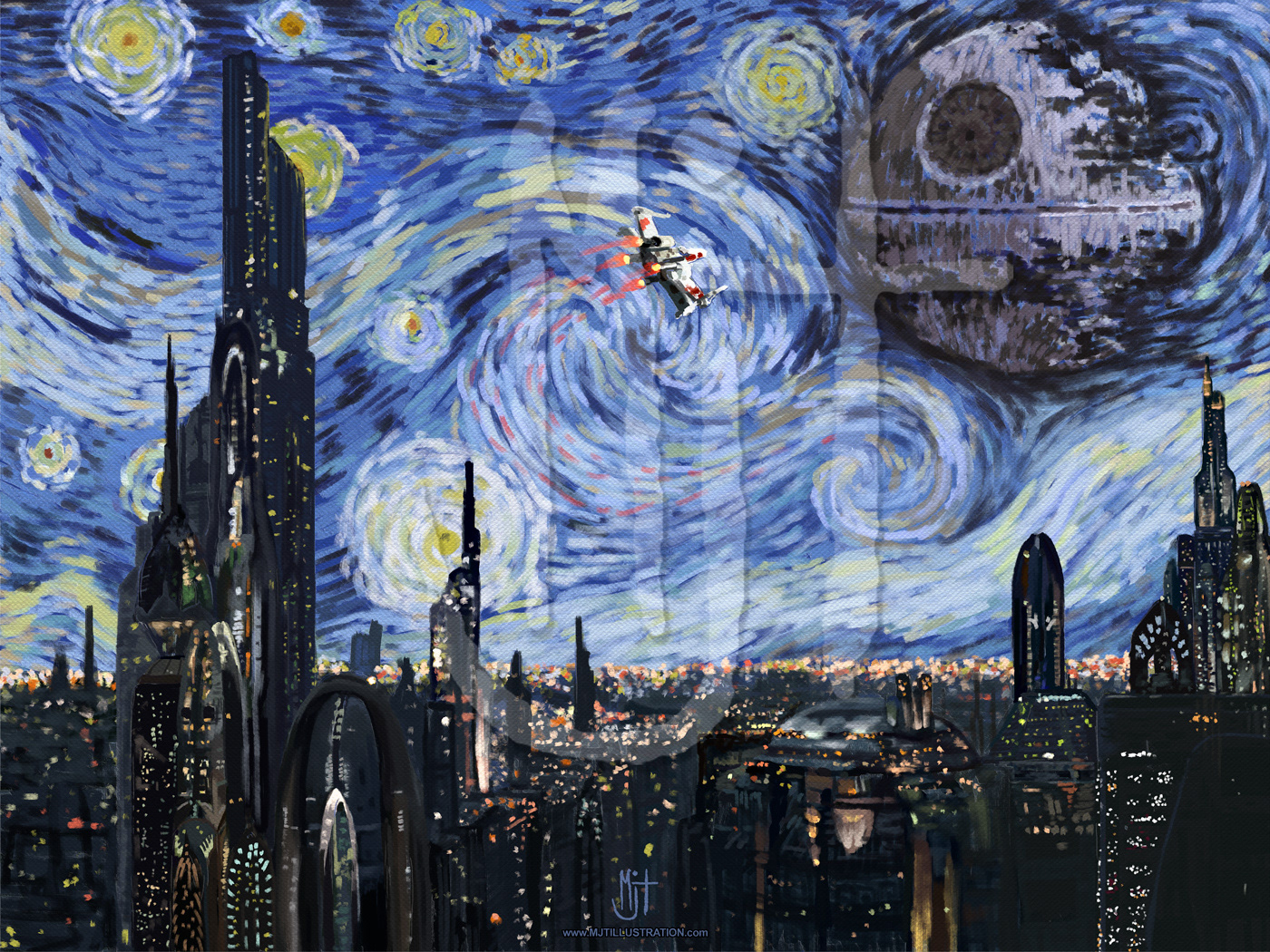 MJT Illustration LLC - Matthew Trupia - A Starry Wars Night