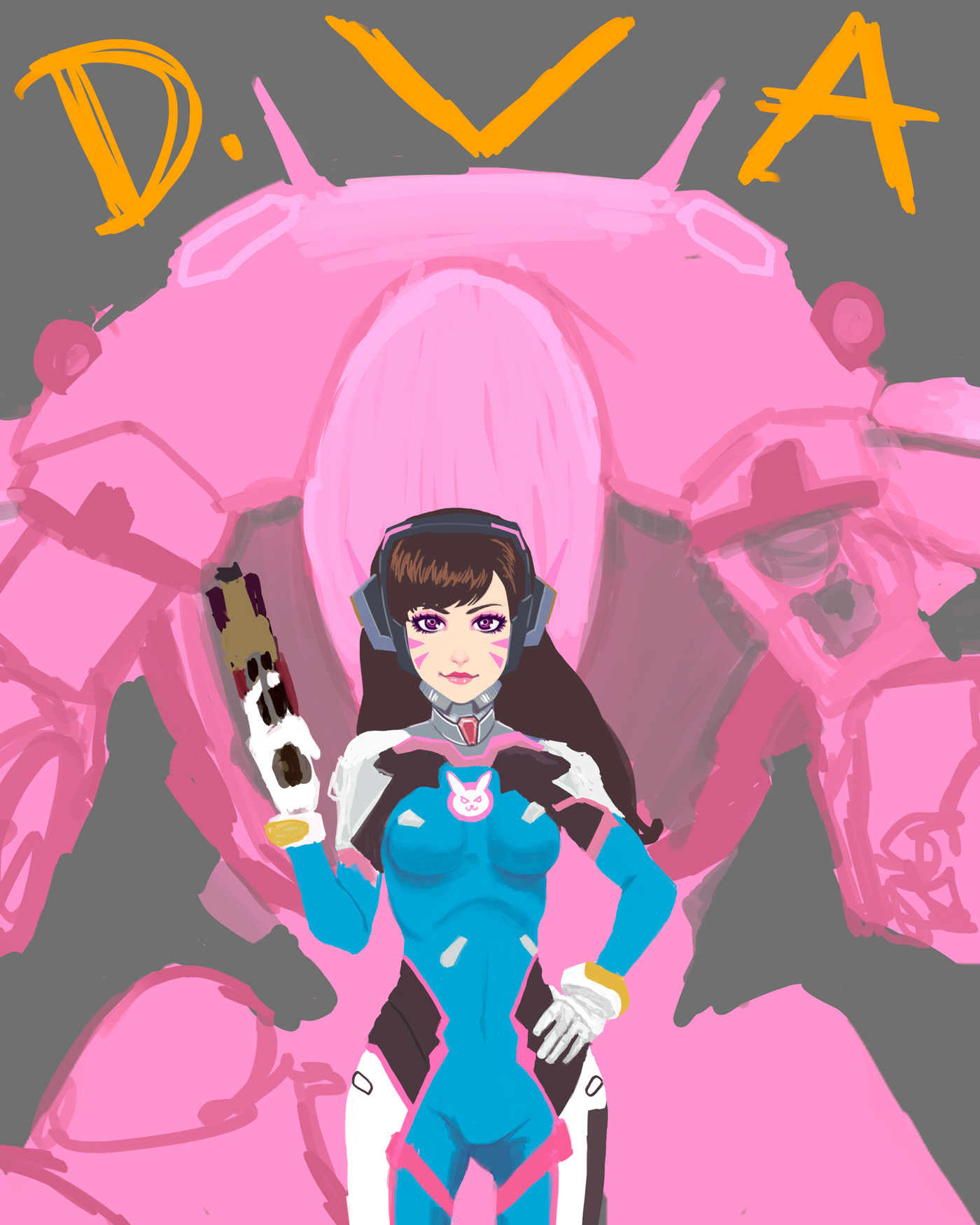 MJT Illustration LLC - Matthew Trupia - Overwatch D.VA