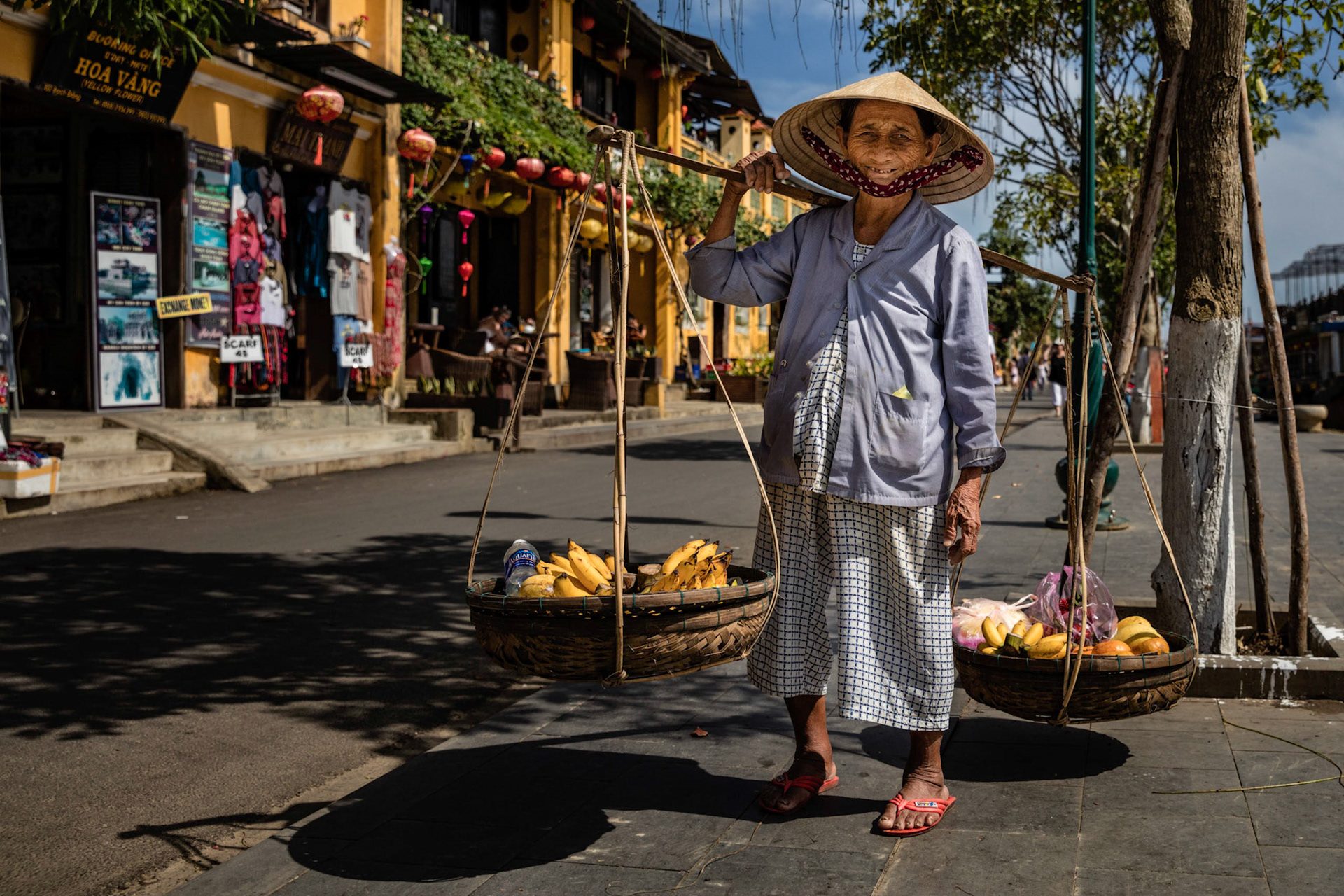 Woman selling bananas in Hoi An