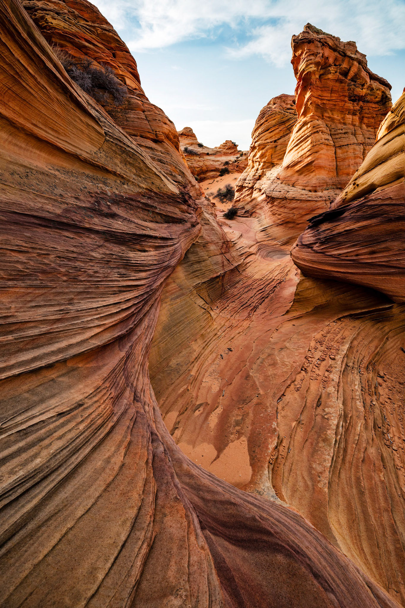 The swirling patterns of the micro wave in South Coyote Buttes, Arizona, USA.