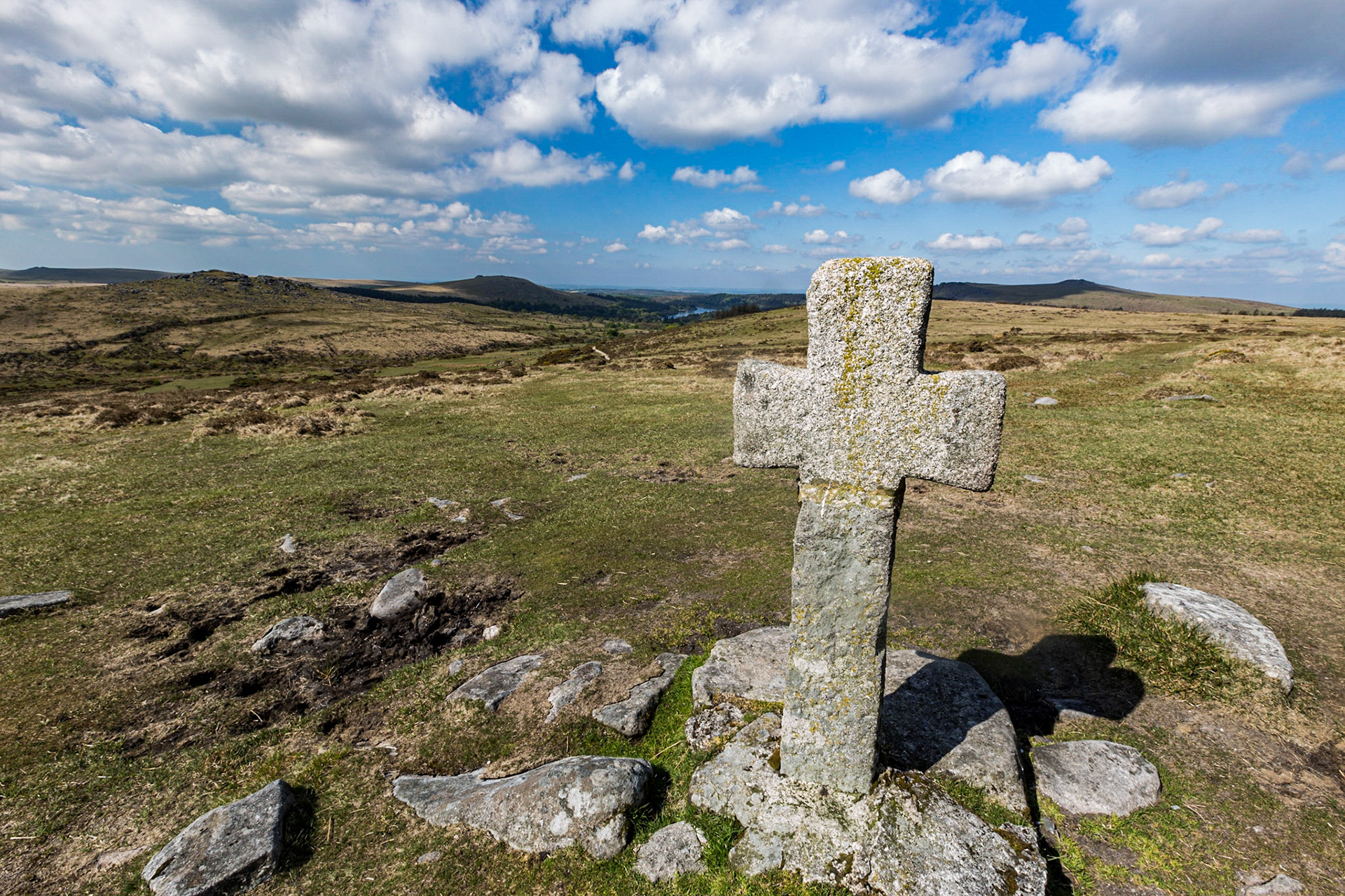 One of the many stone crosses that dot the Dartmoor country side