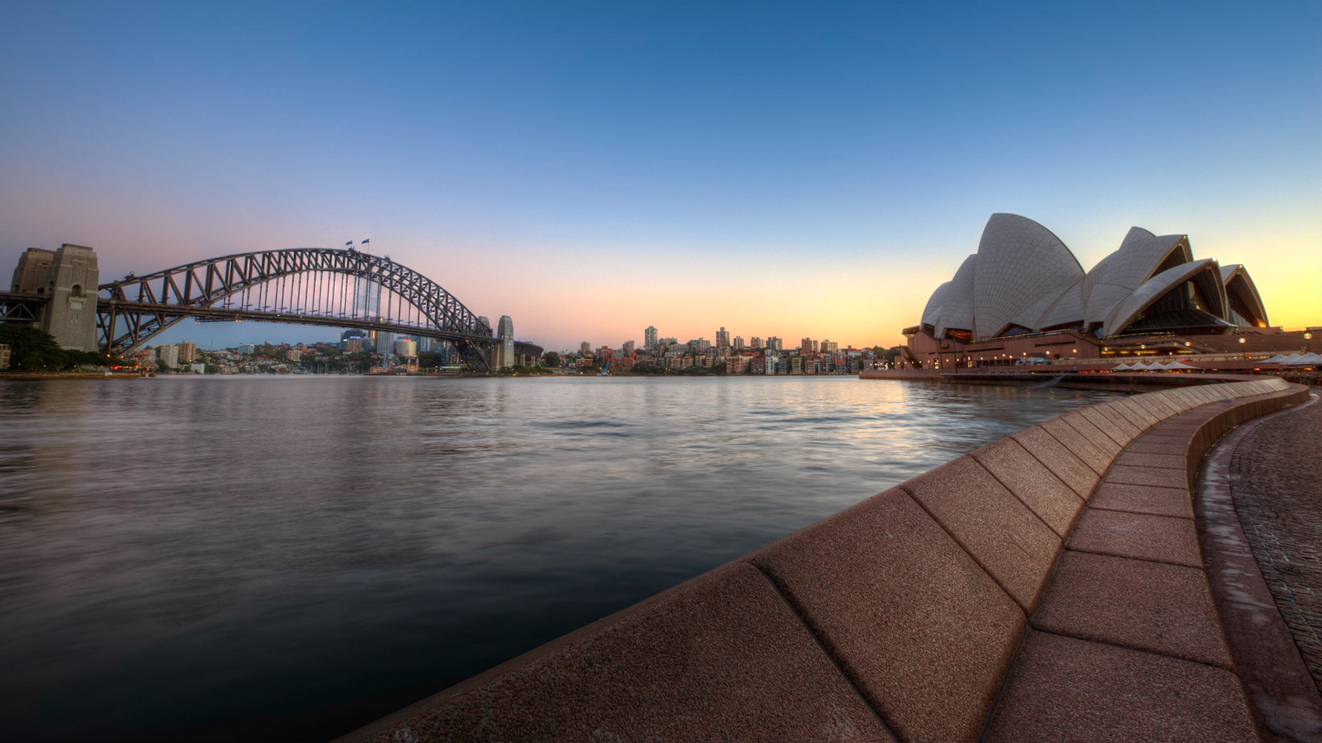 Early morning, before all of the tourist awake, capturing the North Sydney skyline from the south shore.