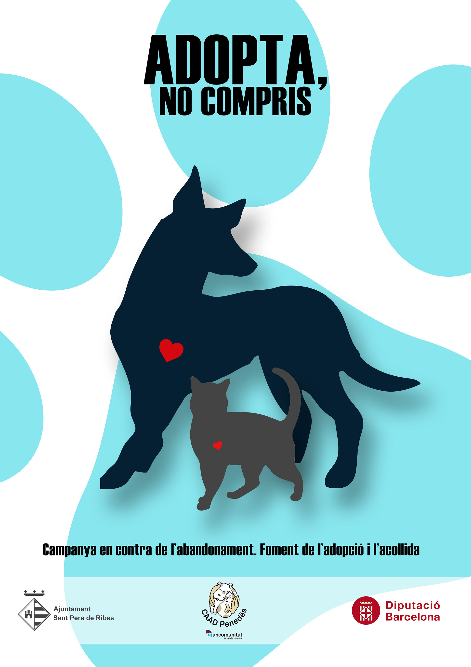 Cartel para una campaña de fomento de la adopción ficticia
