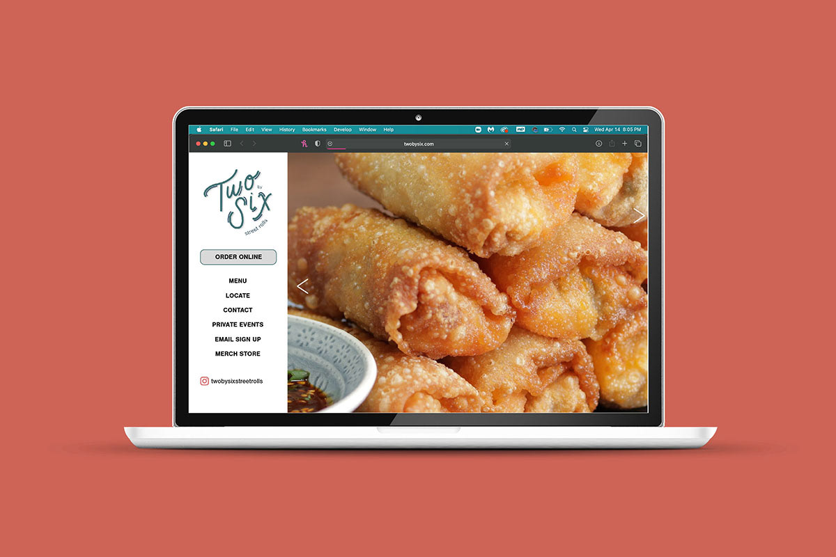 Website landing page