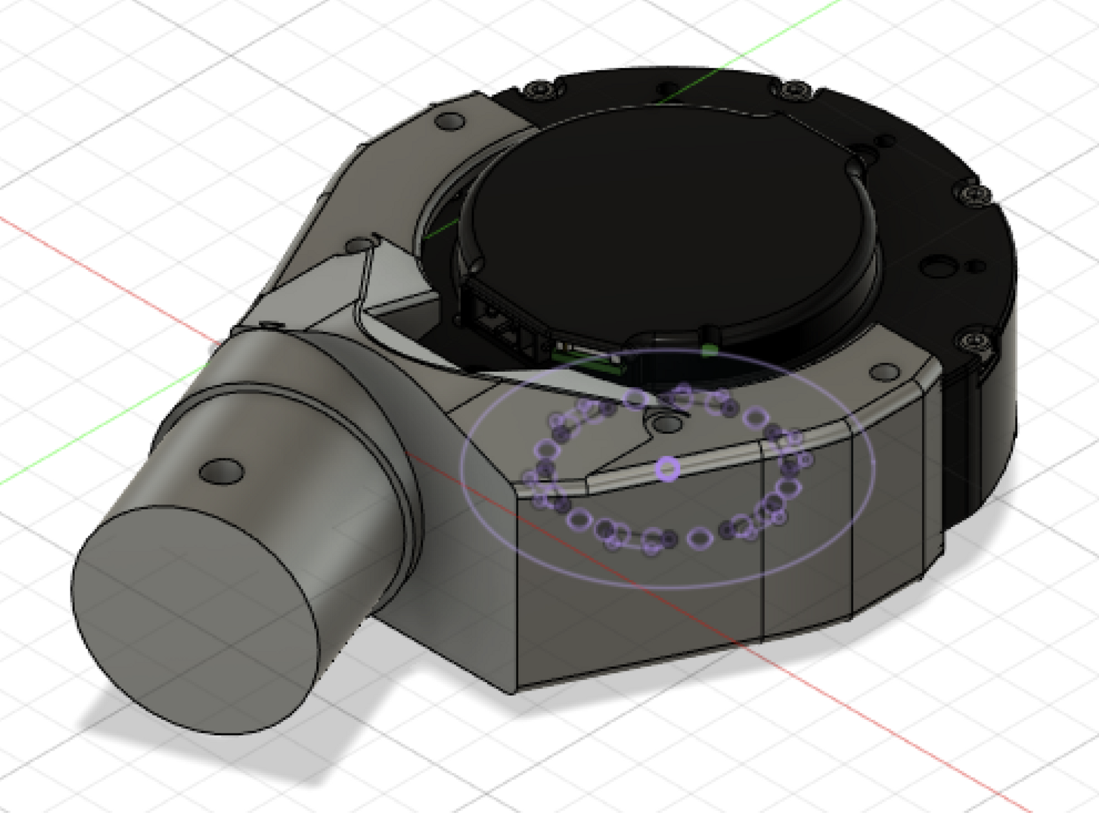 CAD of the hip adapter for the motor