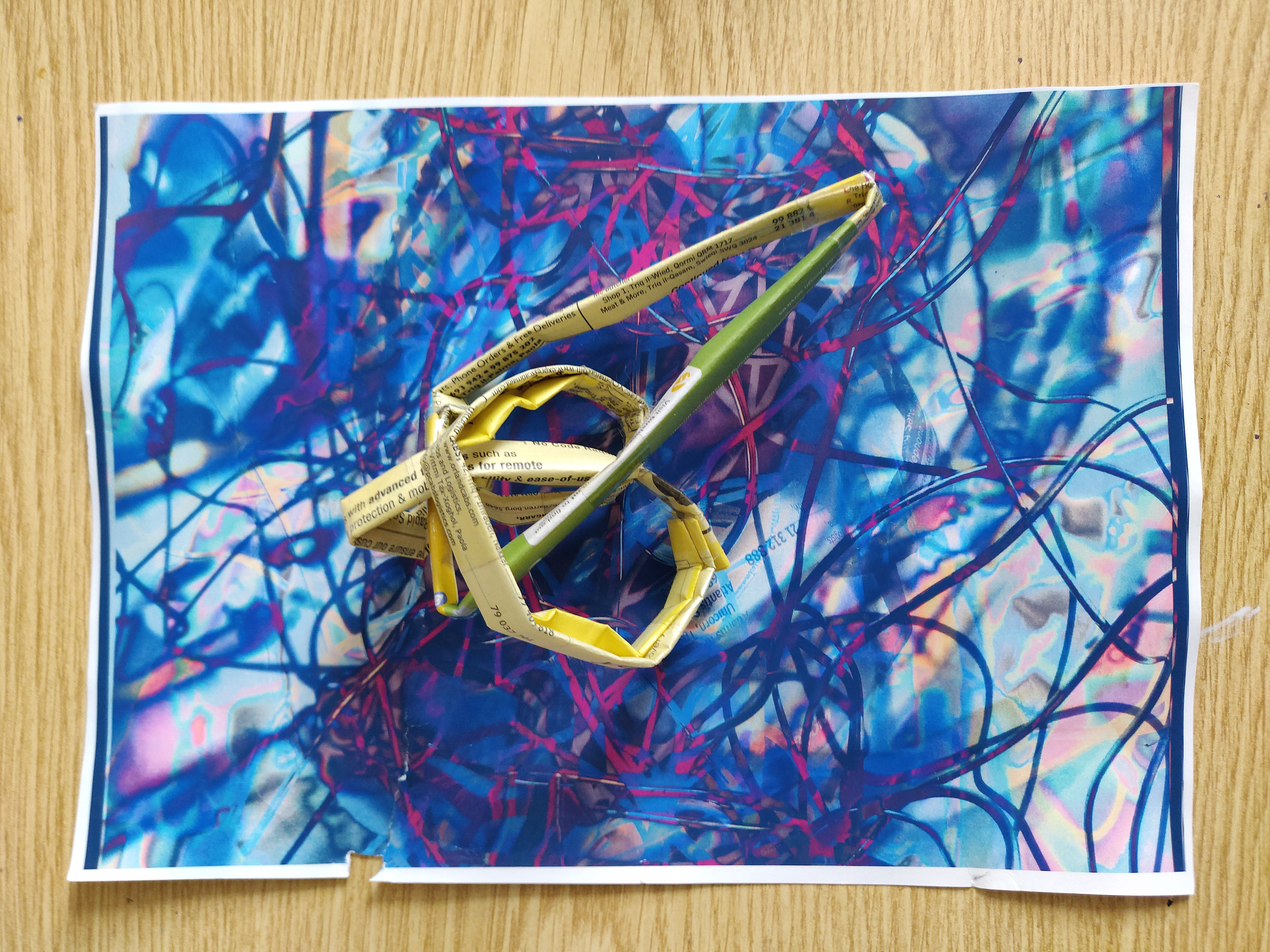 Pain Project - A4 Printed Photo Paper with Paper Sculpture