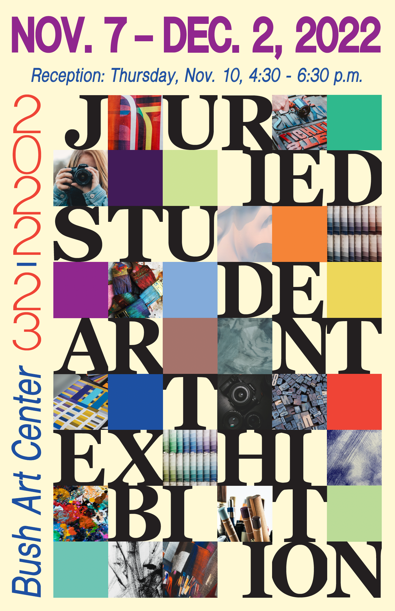 Poster for Annual Juried Student Art Exhibition 2022-23