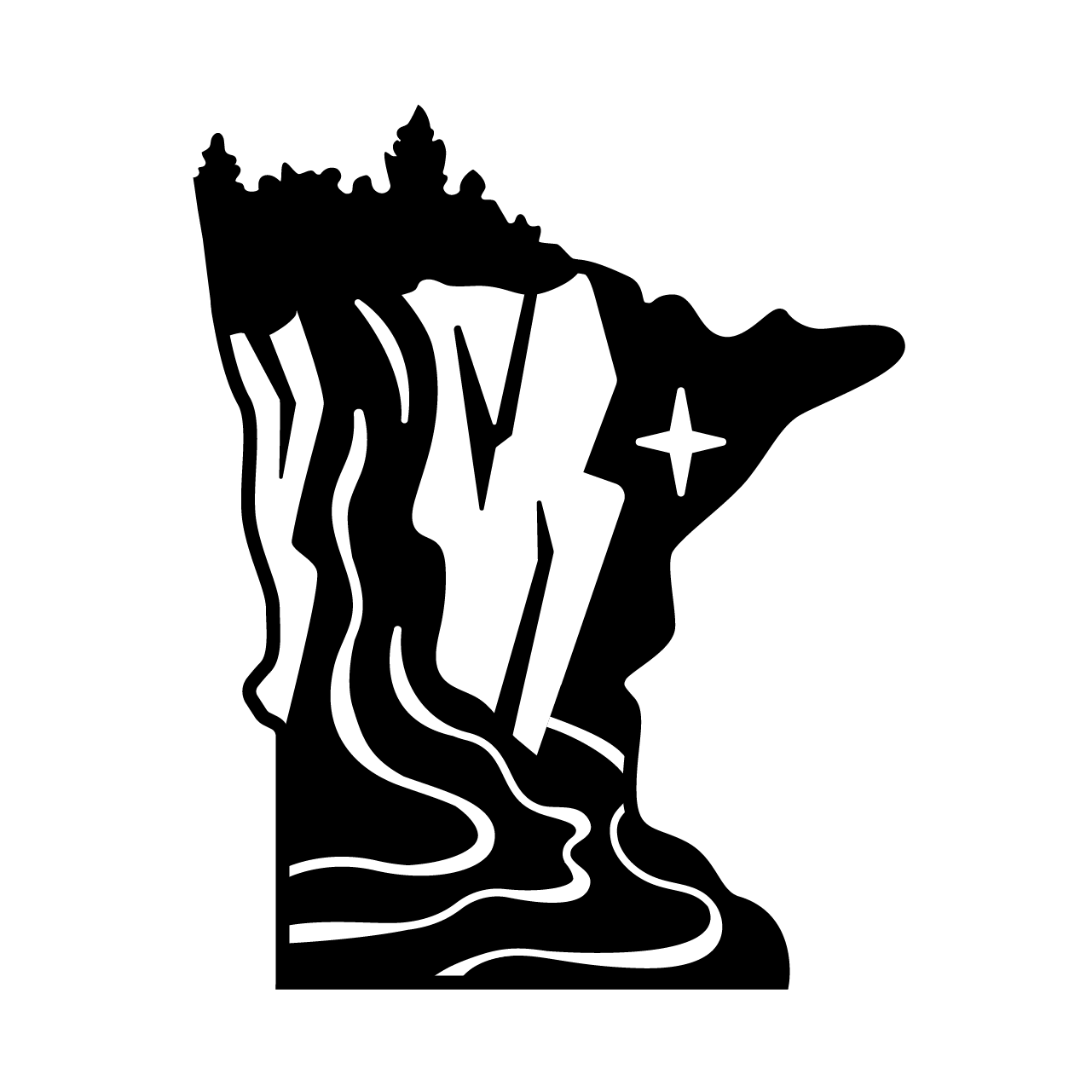 North Shore Legacy Logo Black Icon