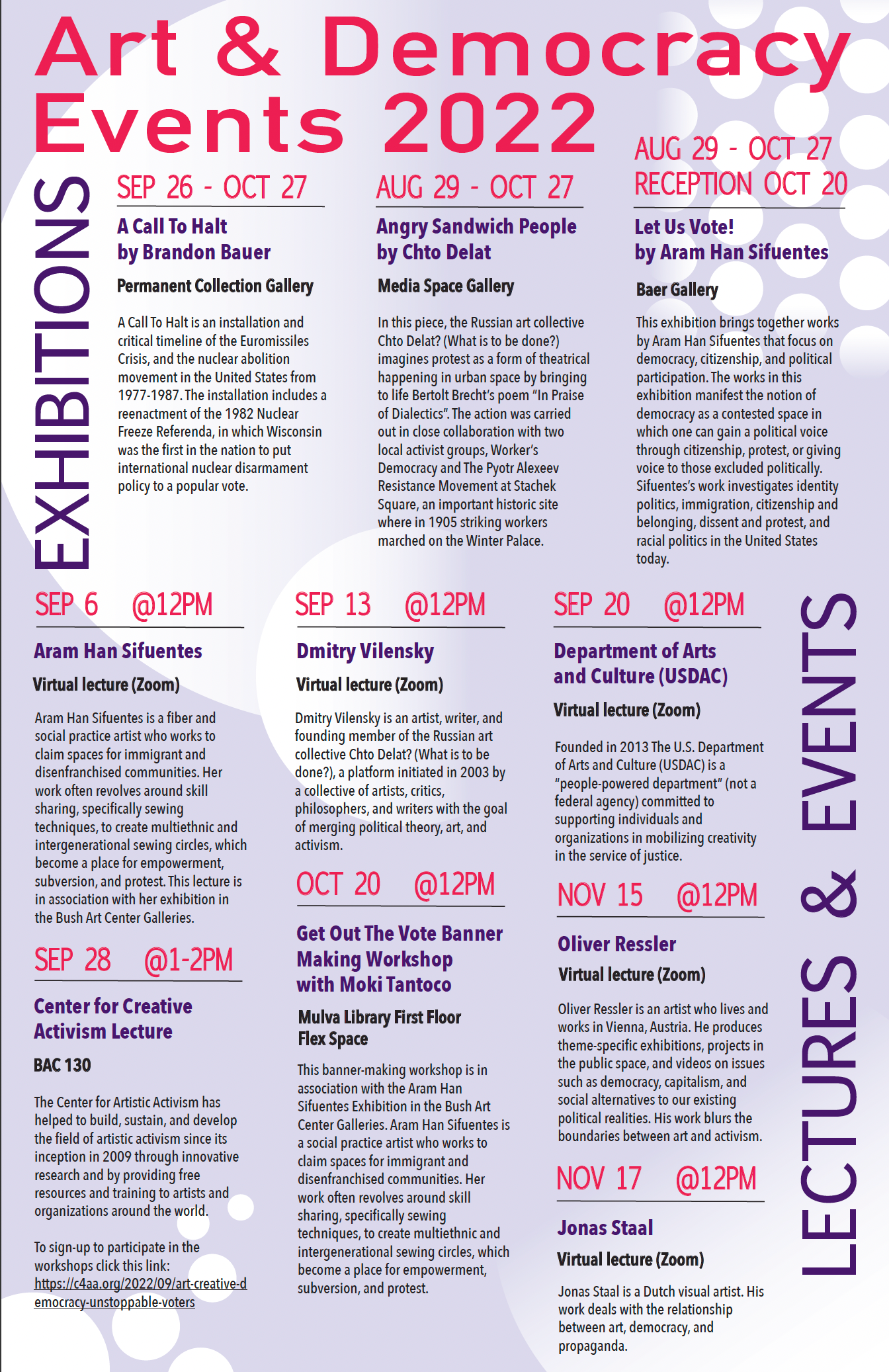 Art & Democracy Event Poster