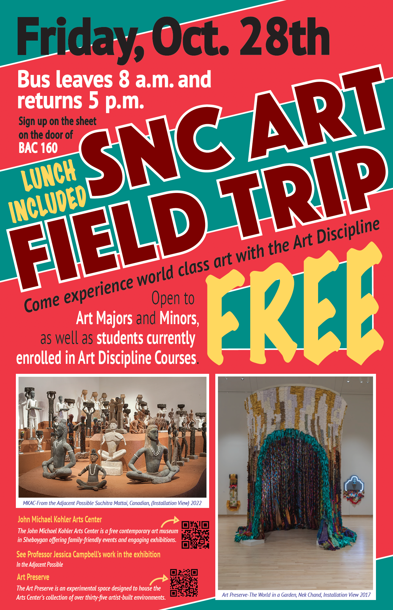 Poster advertising the Art Field Trip