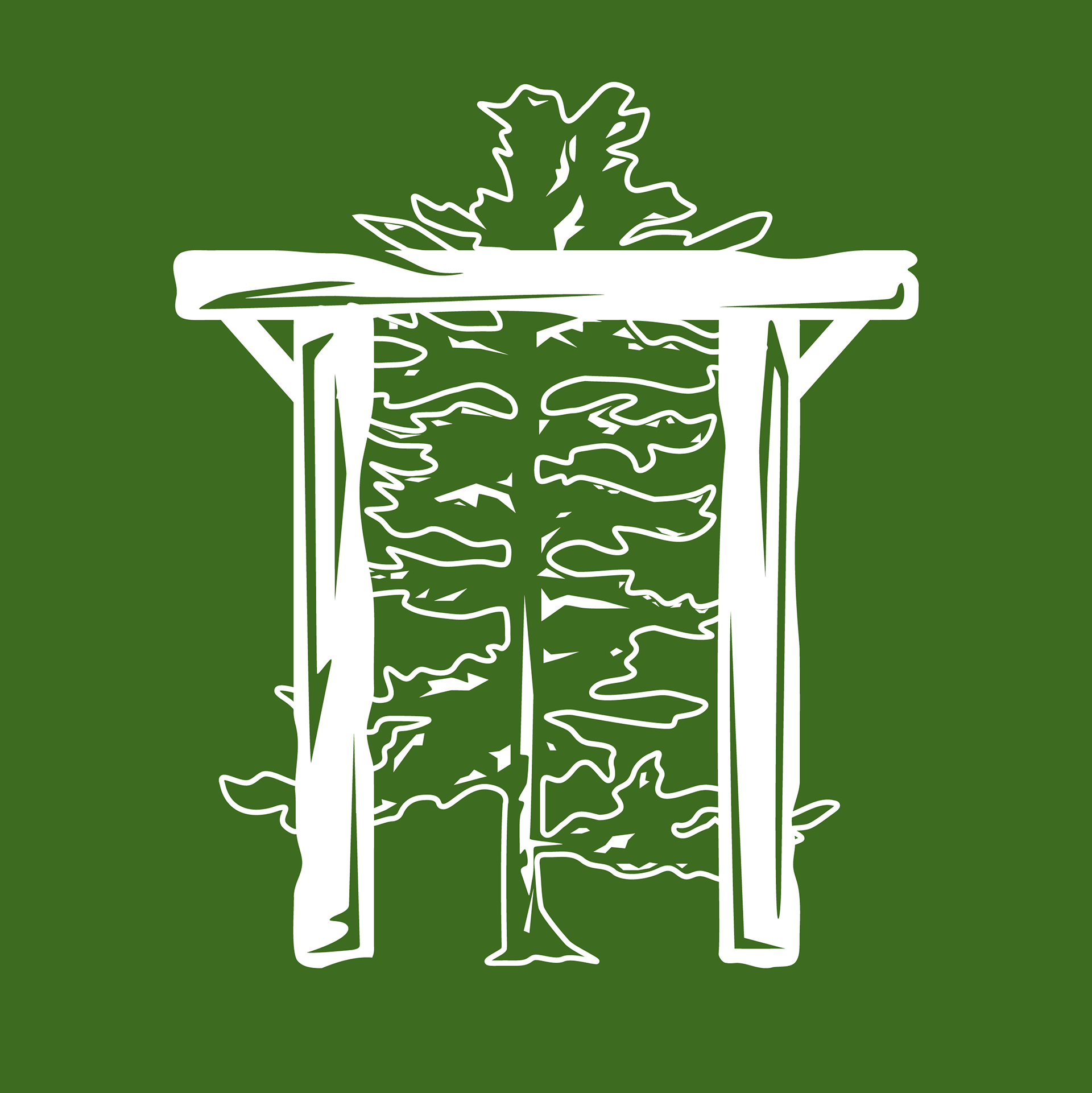 Tettegouche Gateway White Logo Mark