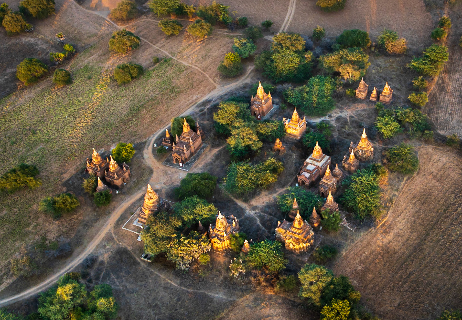 Bagan temples at dawn