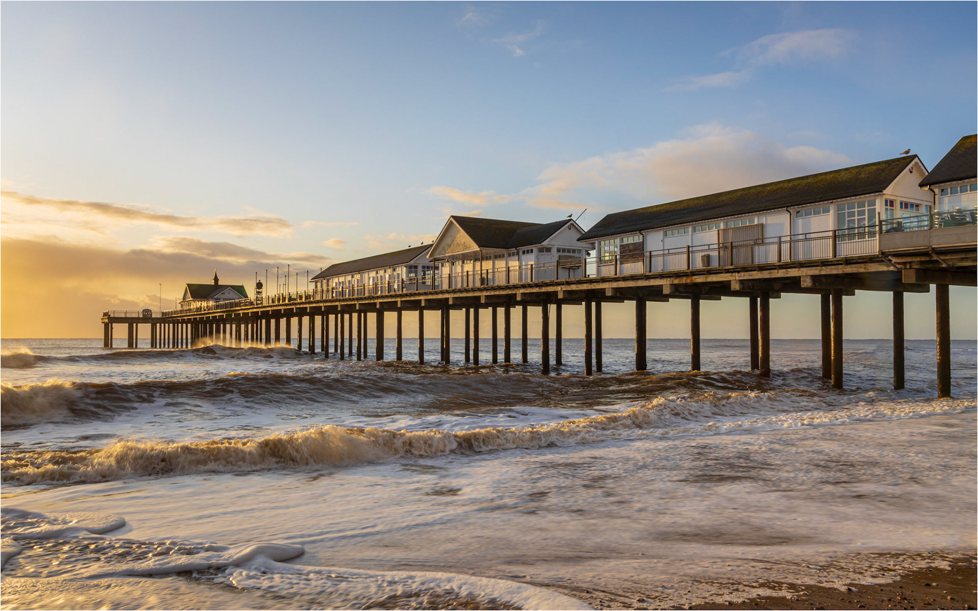 Southwold Pier in golden light