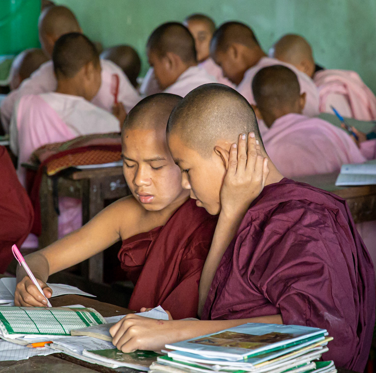 Novice Monks at School