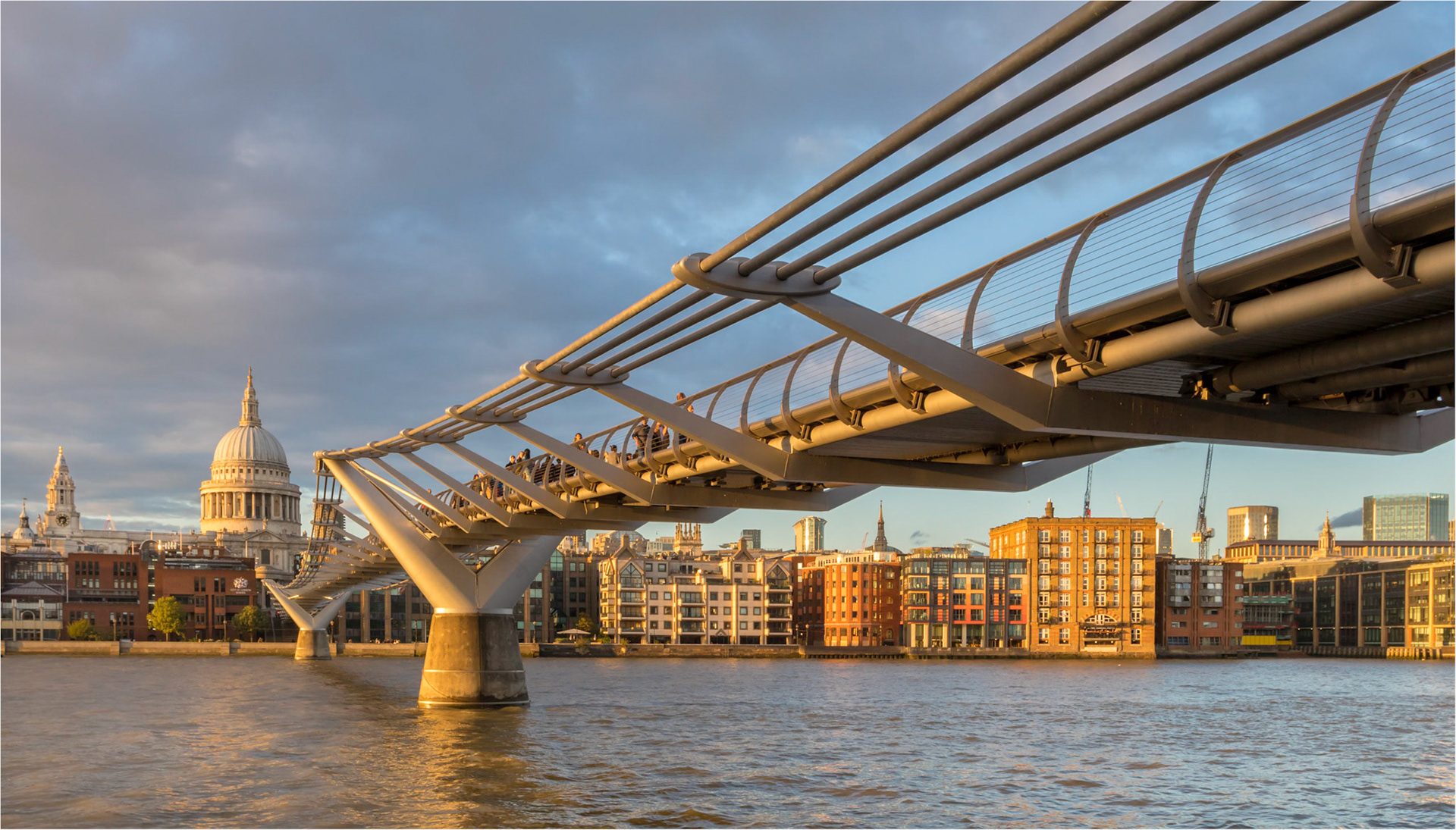 Millennium Bridge near sundown