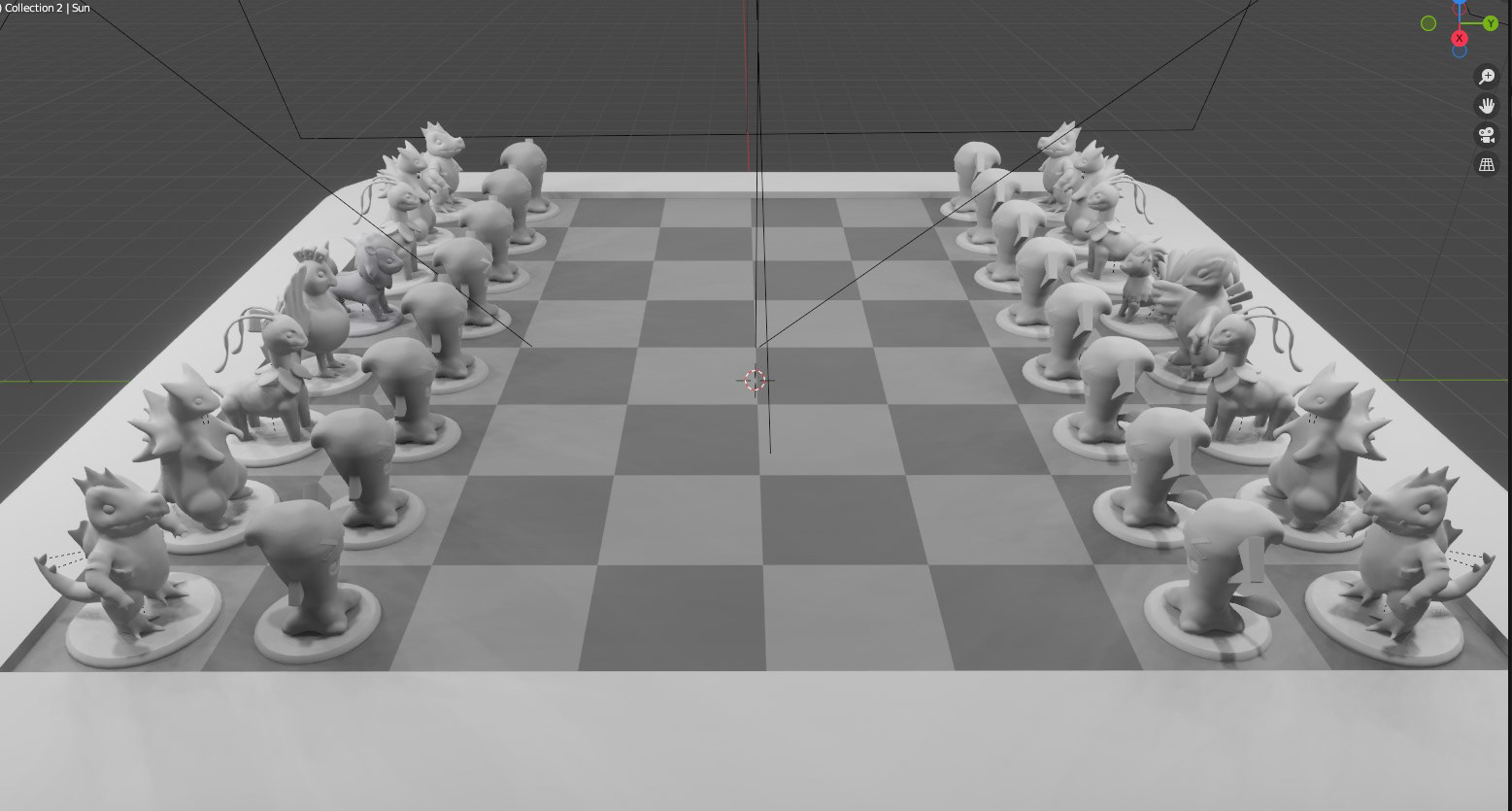 Untextured Front view