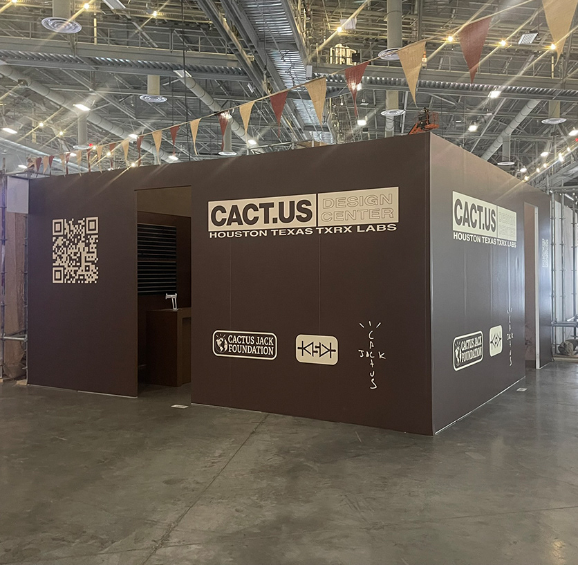 CACT.US Design Center booth designed by Travis Scott, Valente Zambrano, Srivats Srinivasan, Michael Fletcher, and Joseph Miller.