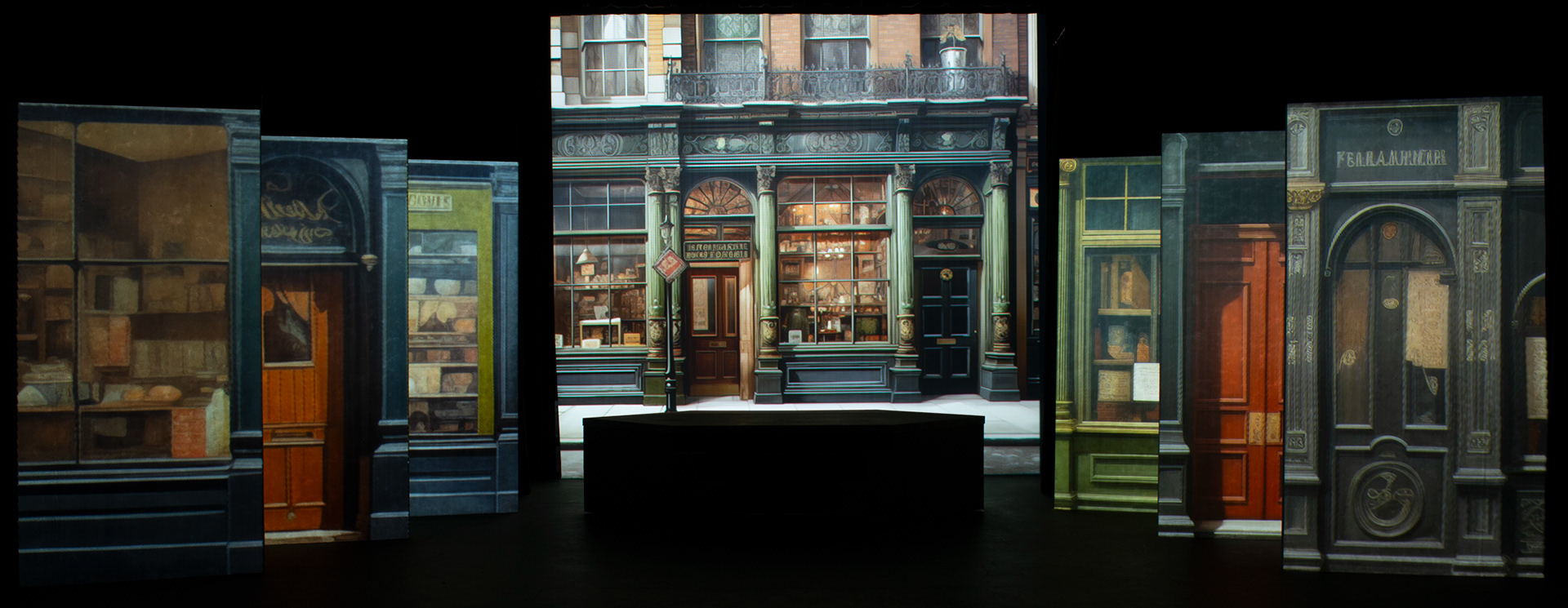 image of theatre projection - street scene