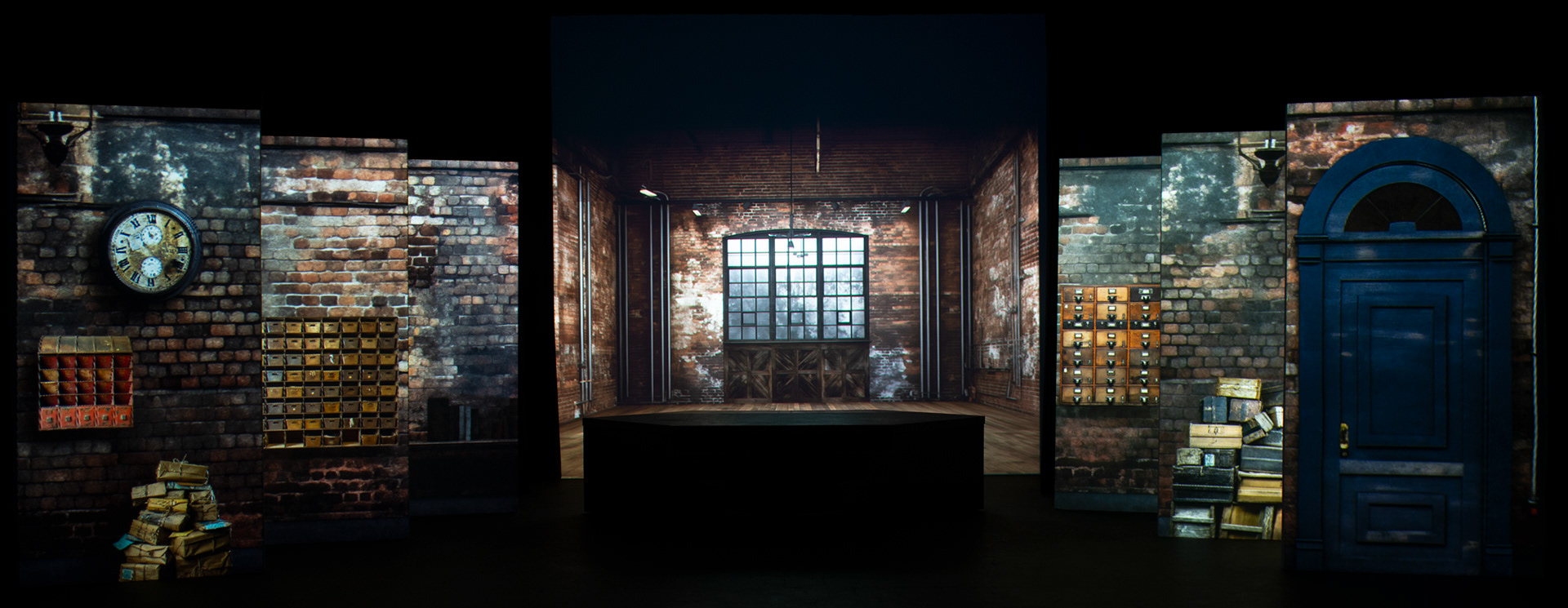 image of theatre projection - interior warehouse