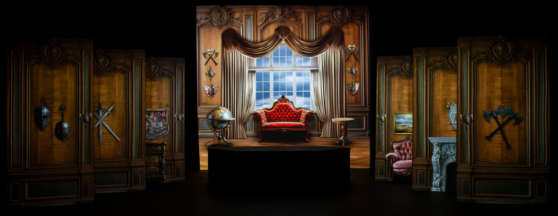 image of theatre projection - Victorian sitting room @ daytime