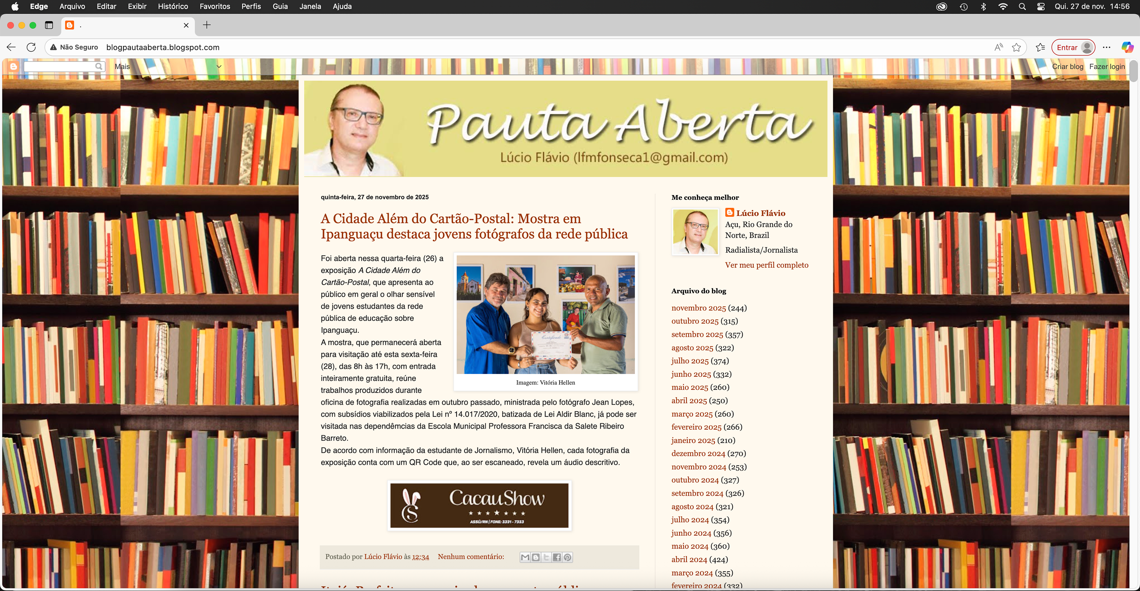 Blog Pauta aberta, 27/11/2025