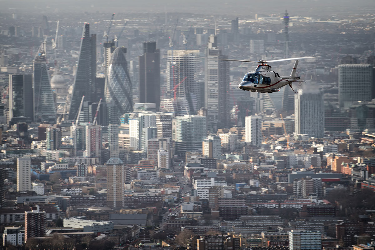 Leonardo AW109 over London