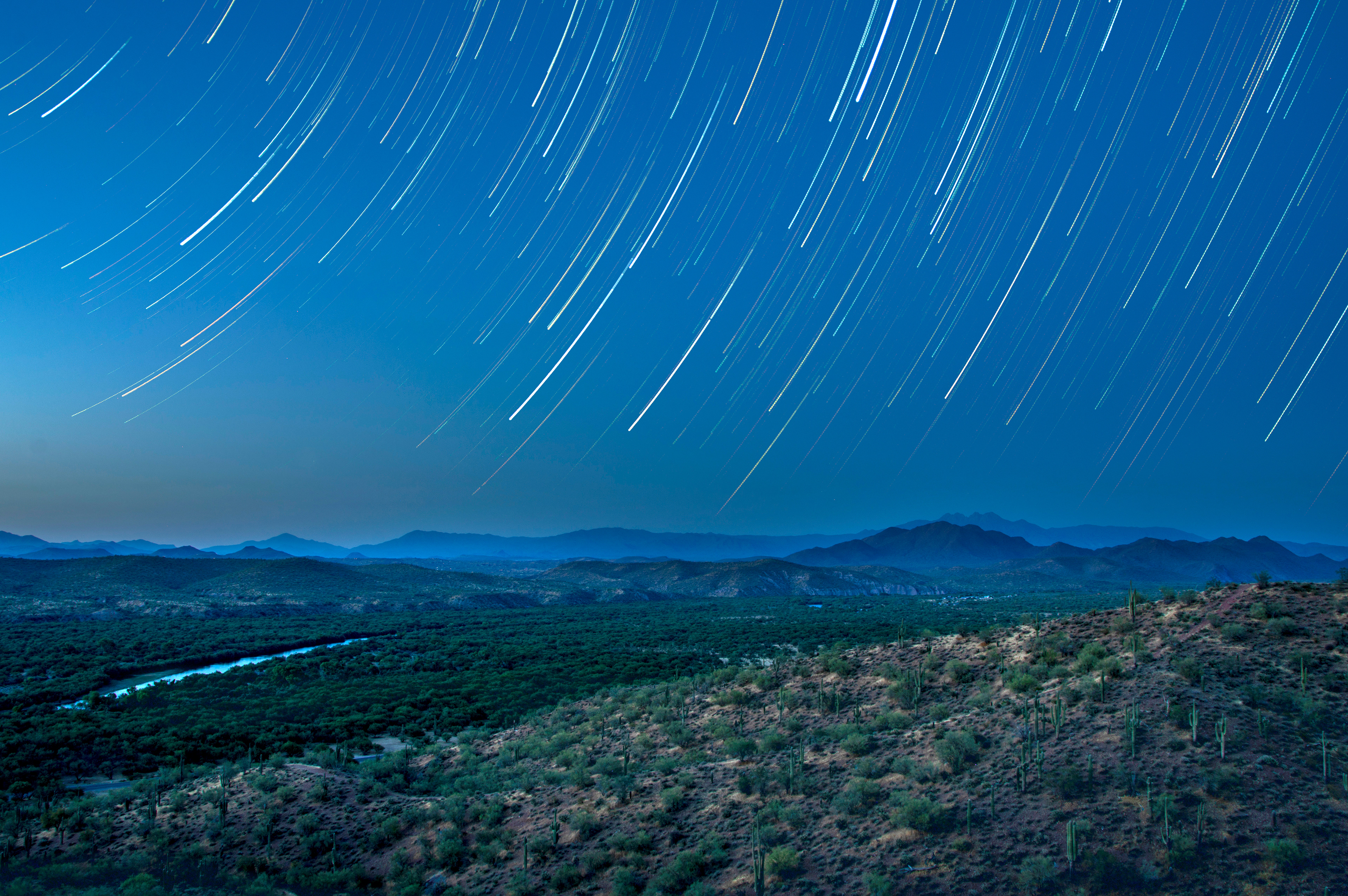 Star Trails over the Salt River