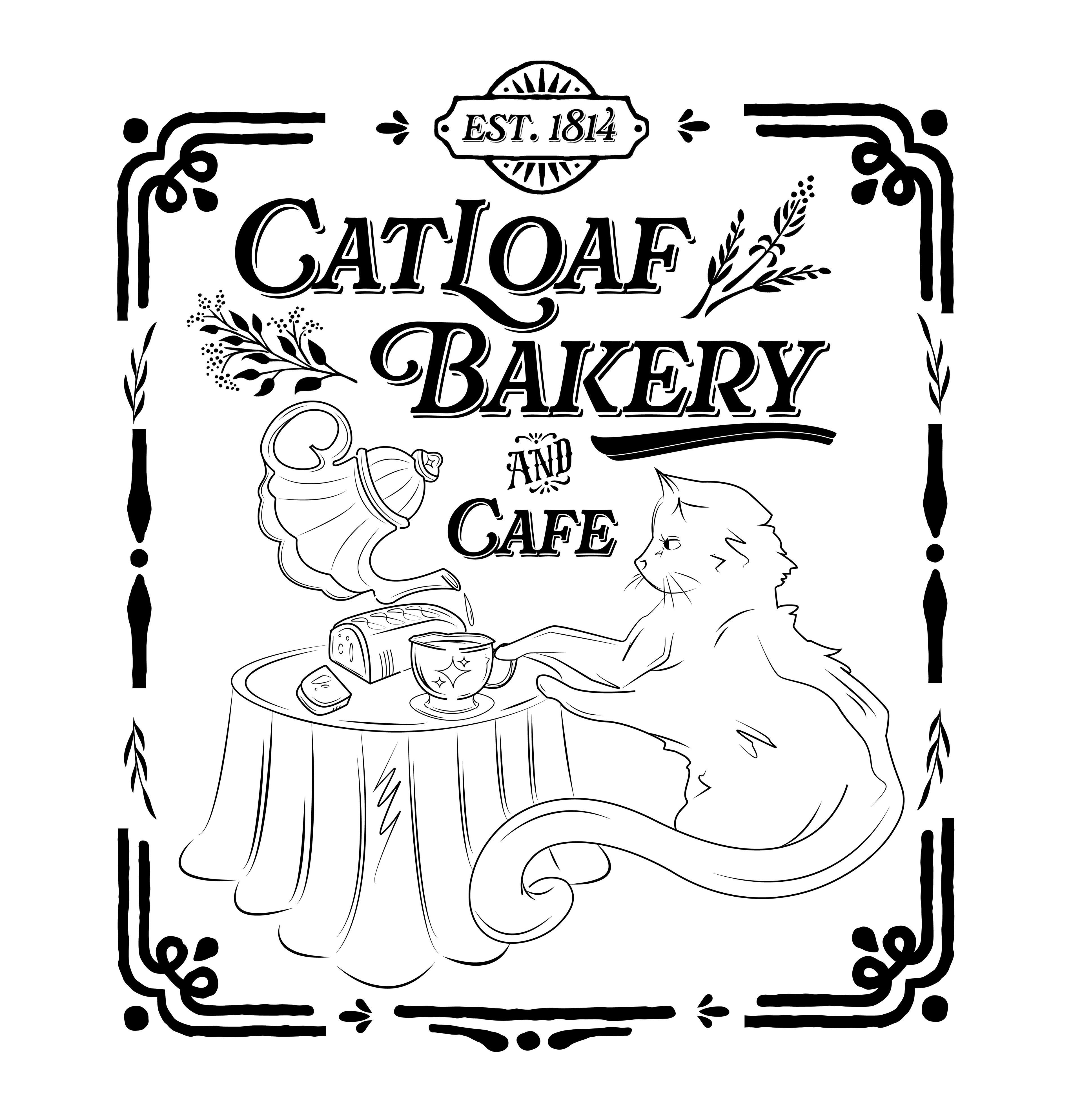 Catloaf Bakery and Cafe Logo - Created for 4D Design