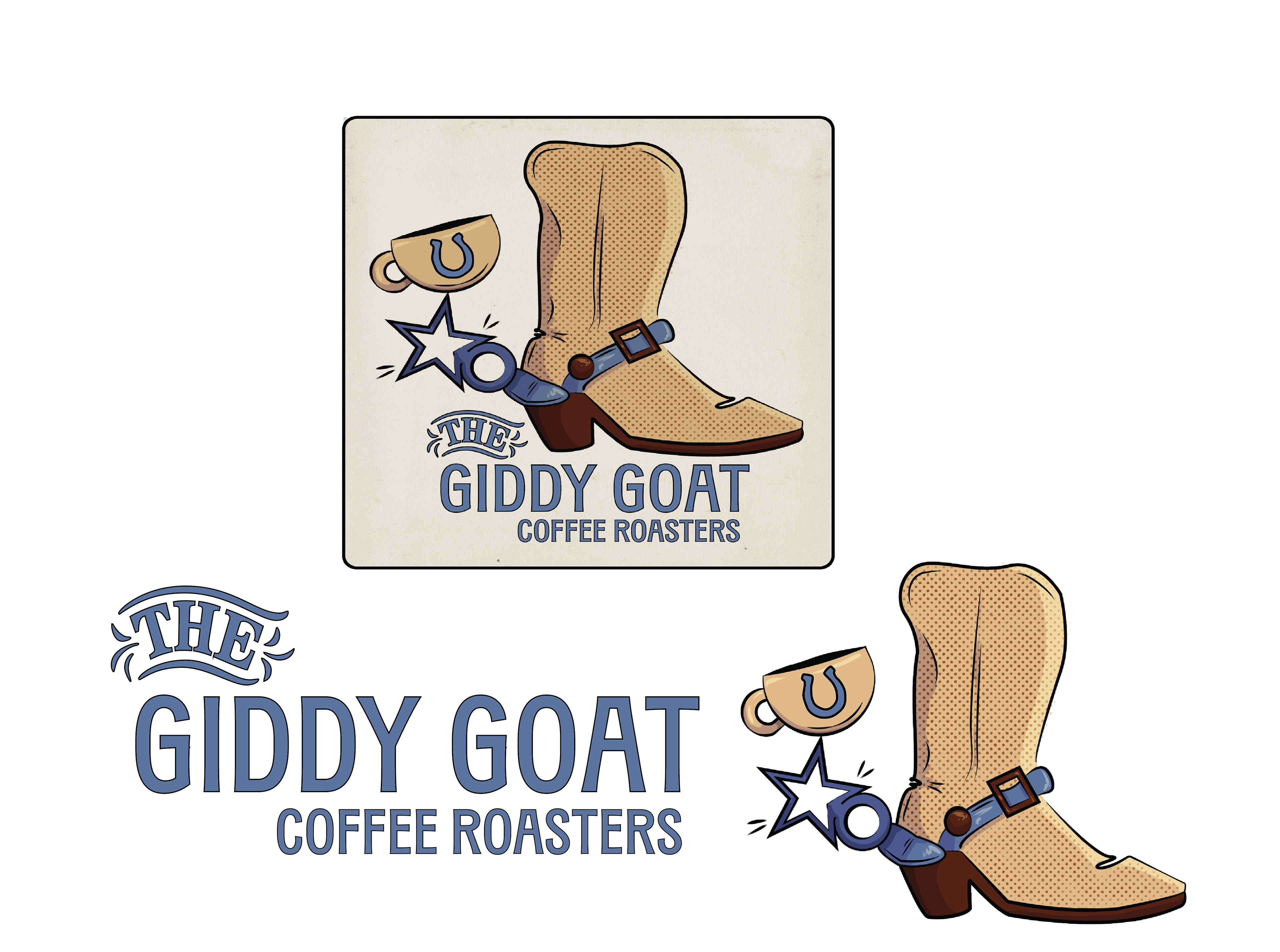 The Giddy Goat Coffee Roasters - Created for Graphic Design I