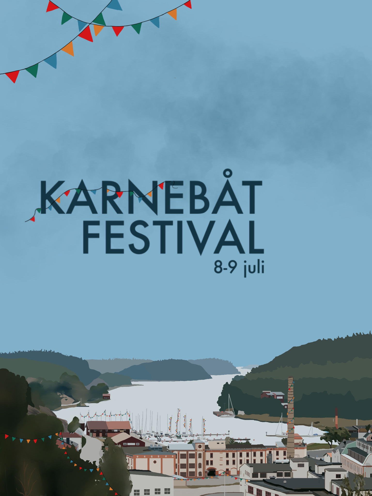 Affisch för Karnebåtfestivalen 2022, för Nöjeskarusellen