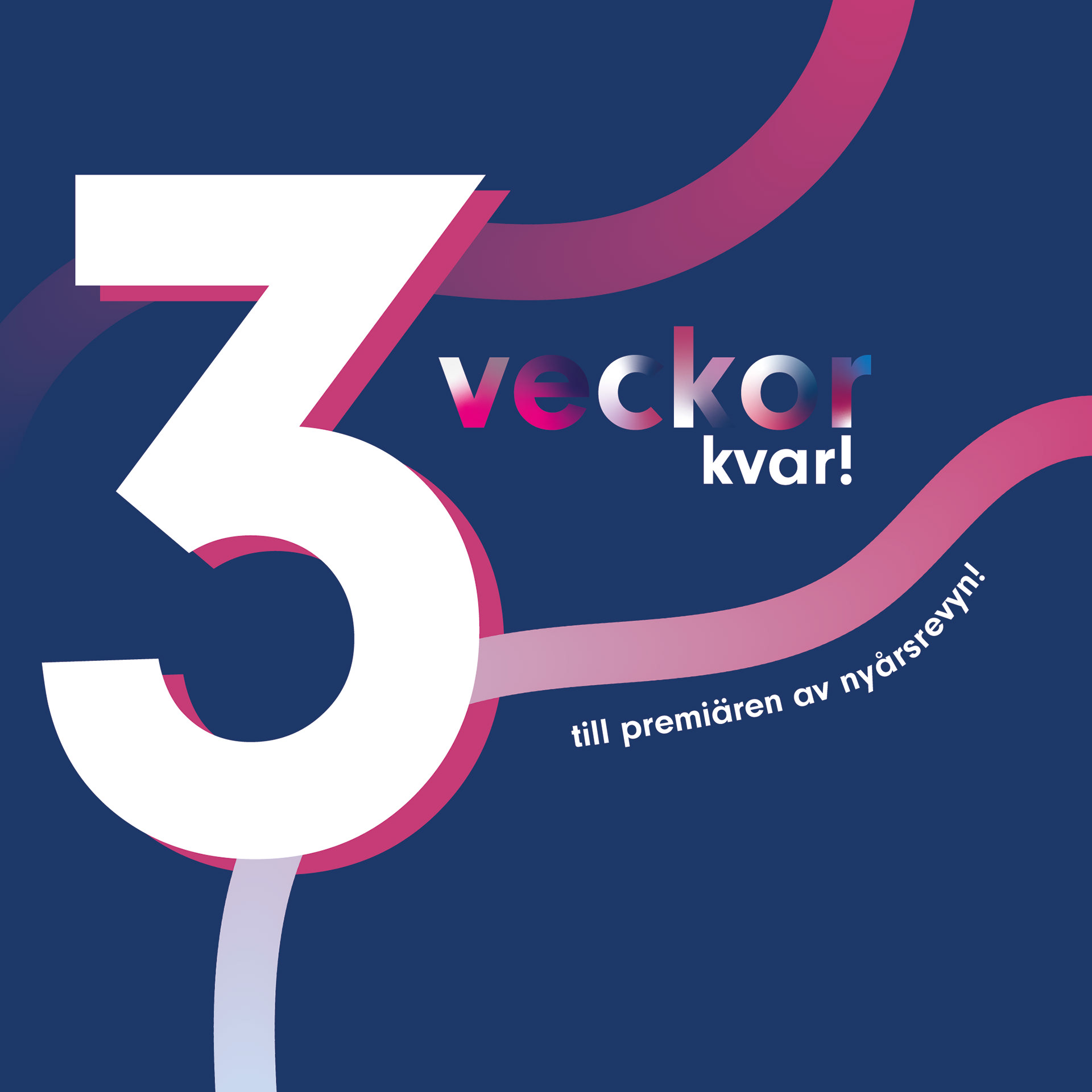 Instagraminlägg inför revypremiär, för Nöjeskarusellen i samarbete med WAOW Production